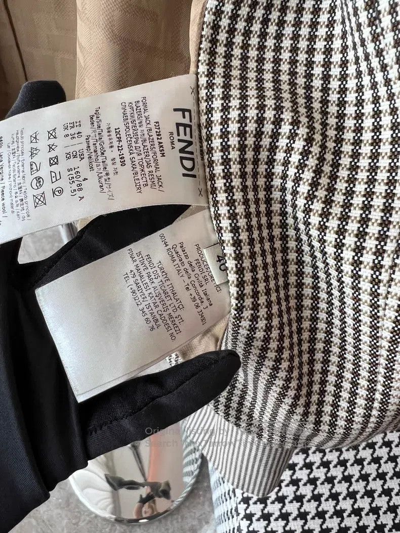 Fendi Fendi 22 Fall/Winter Windowpane Short Jacket Size XS / US 0-2 / IT 36-38 - 7 Thumbnail