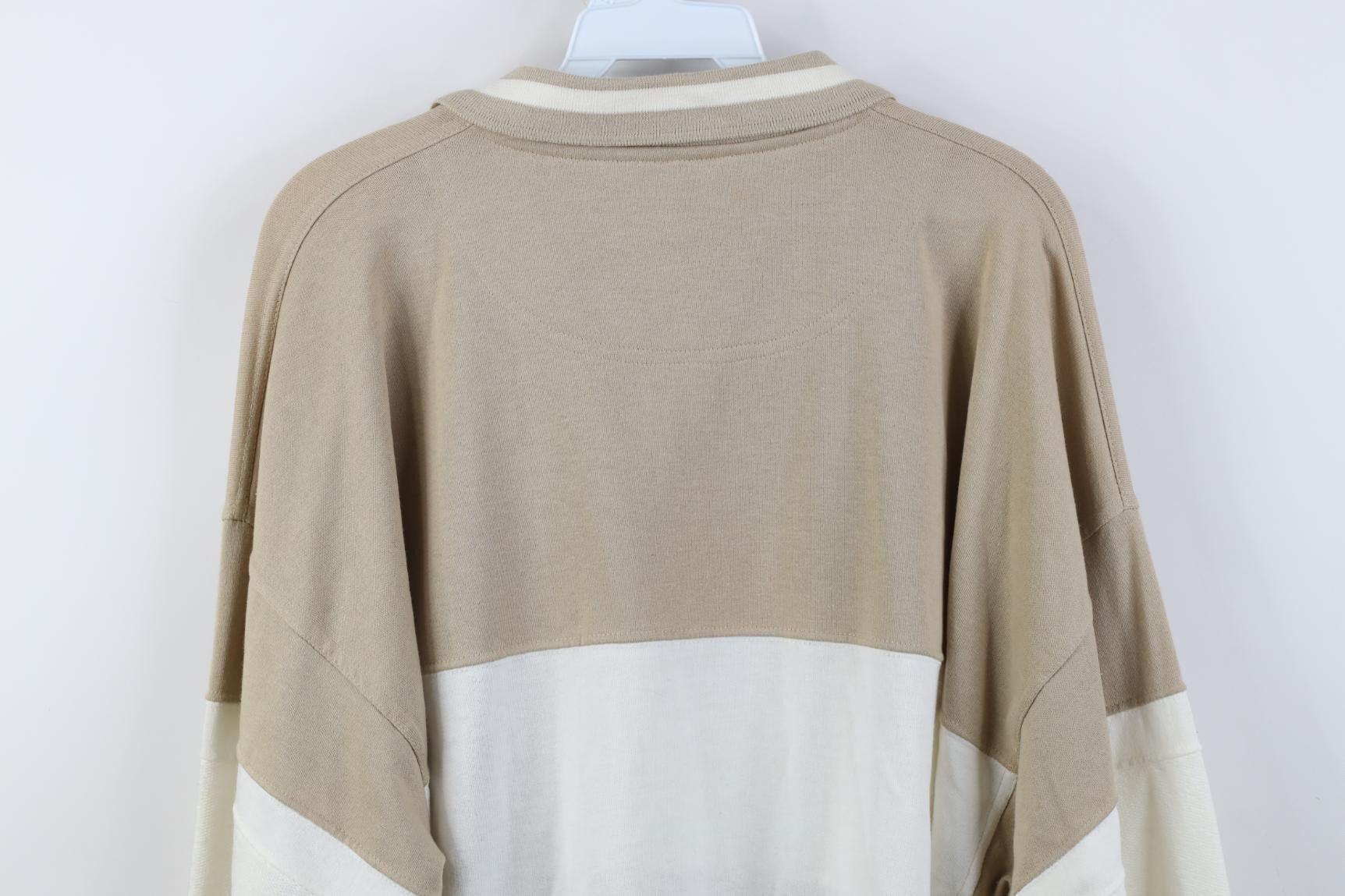 Vintage Deadstock Vintage 90s Streetwear Block Knit Long Sleeve Polo Size US L / EU 52-54 / 3 - 11 Thumbnail