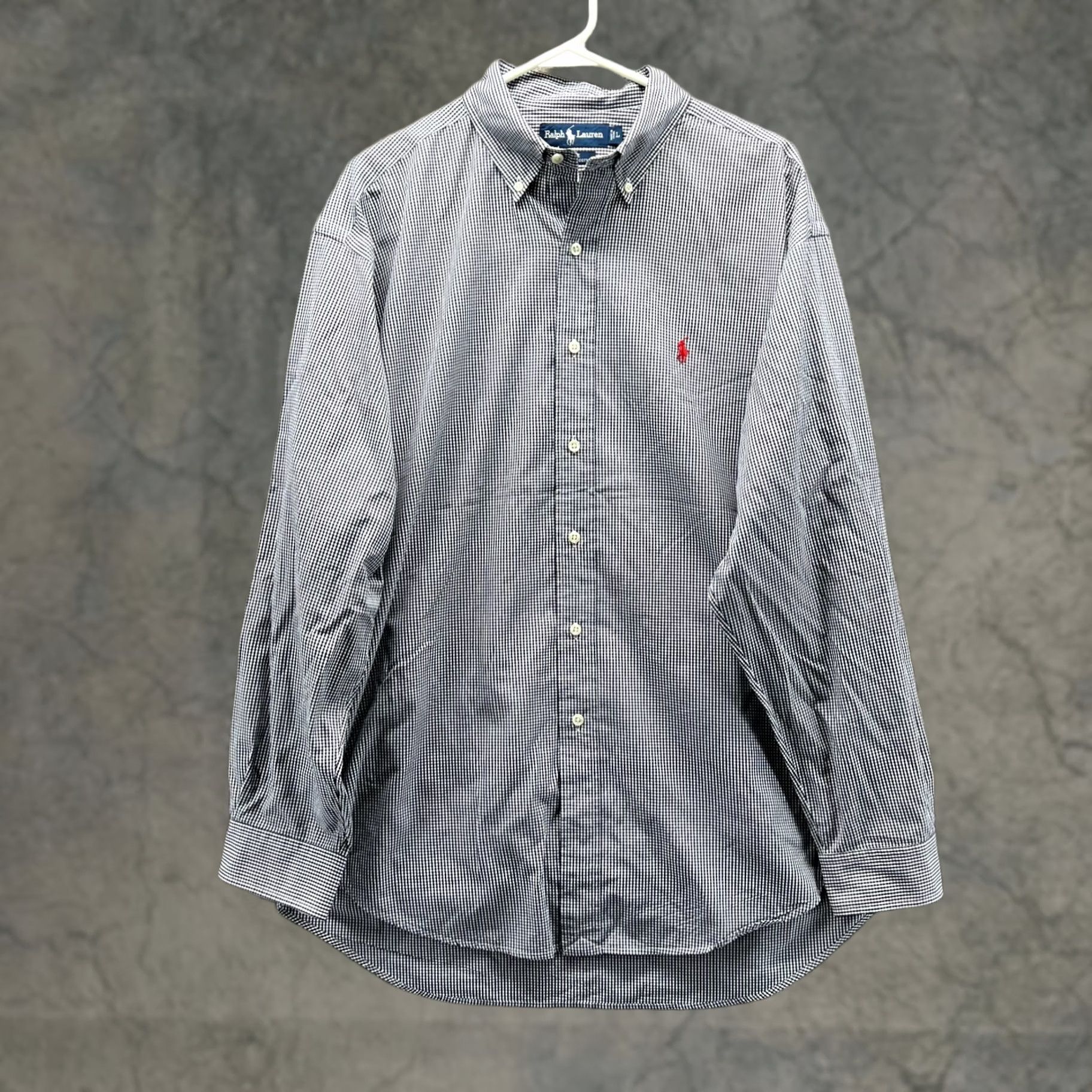Polo Ralph Lauren Polo Ralph Lauren Shirt Men Large Adult Blue Casual Button Down Blake Windowpane Size US L / EU 52-54 / 3 - 1 Thumbnail