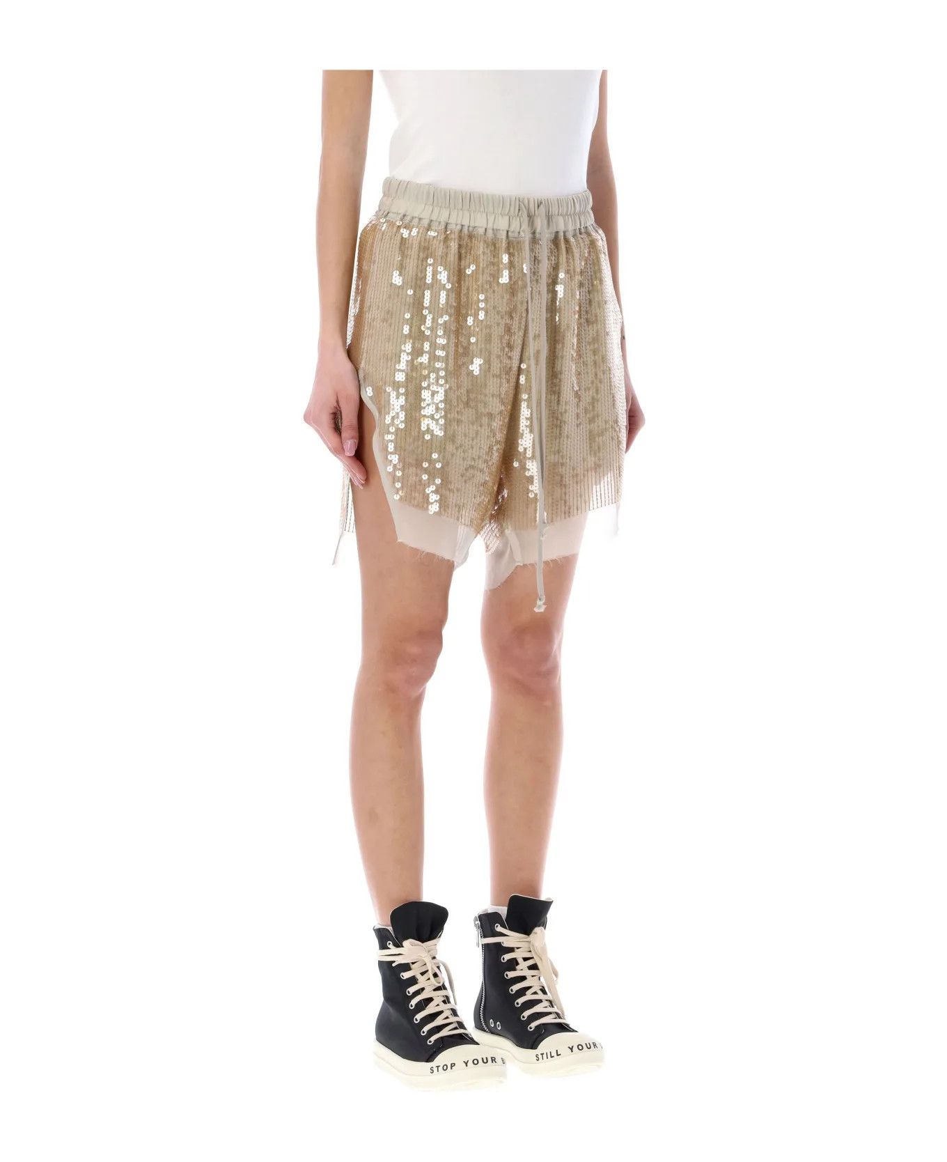 Rick Owens o1y0126 Short in Beige Size 27" / US 4 / IT 40 - 2 Thumbnail