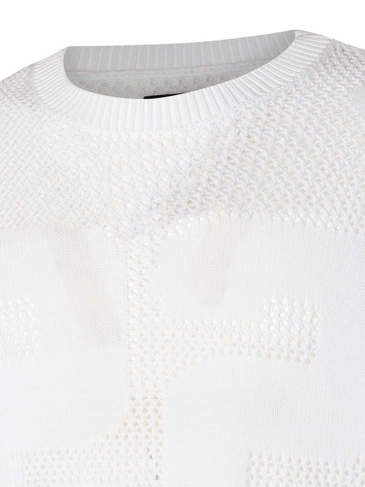 Amiri o1w1db10125 Tiger Mesh Sweatshirt in White Size US XL / EU 56 / 4 - 3 Thumbnail