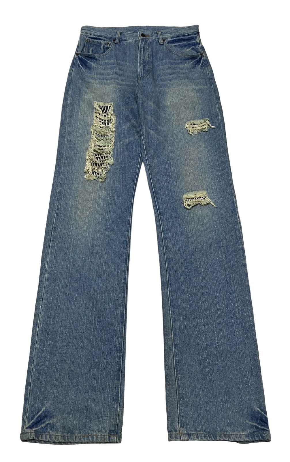 image of Archival Clothing x If Six Was Nine Design Vintage Distressed Jeans 2000S in Denim (Size 30)
