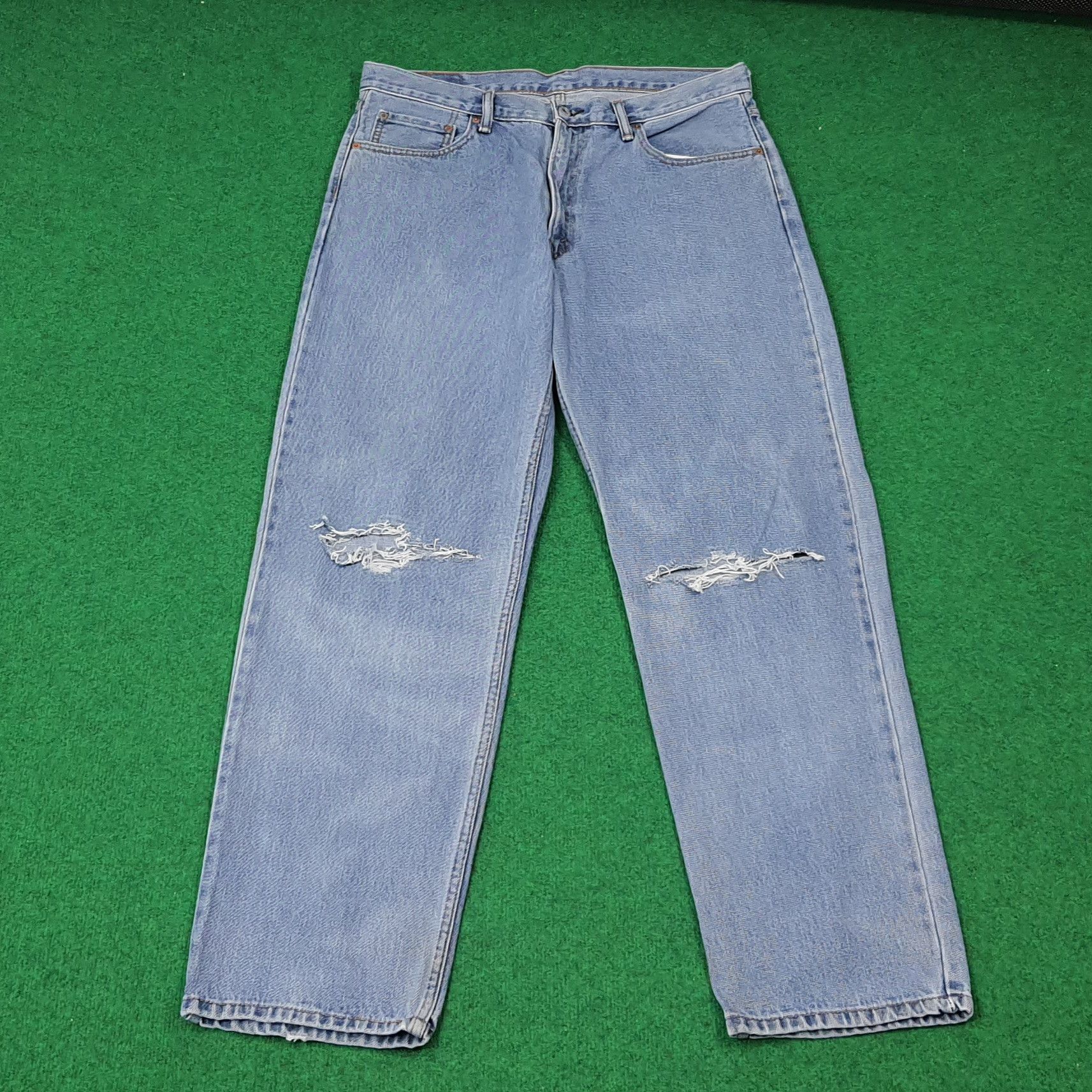 Levi's Vintage Levi's 550 90s Distressed Light Wash Jeans C272N7 Size US 36 / EU 52 - 5 Thumbnail