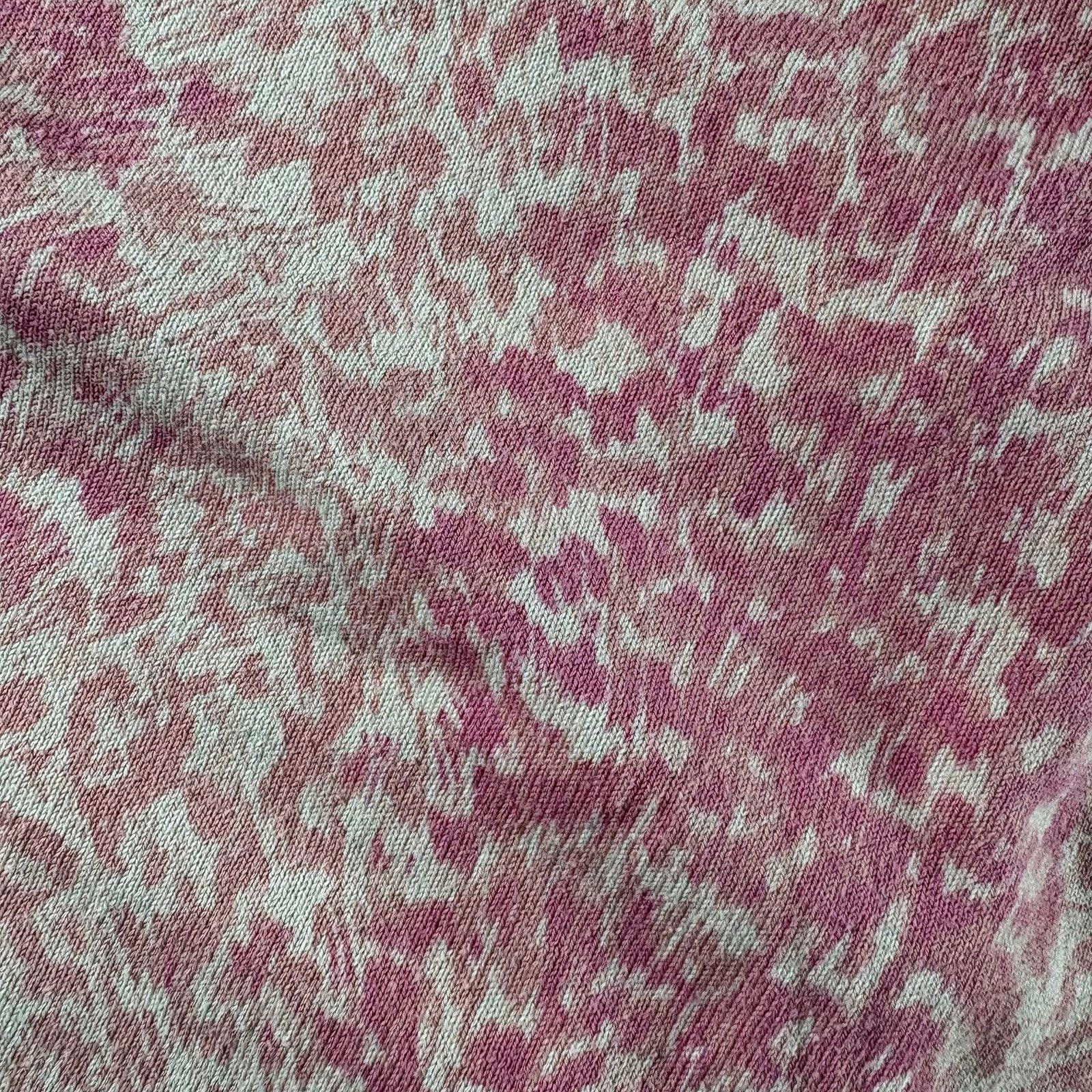 Other Talbots Pink Animal Print Cardigan Sweater Size S / US 4 / IT 40 - 3 Thumbnail