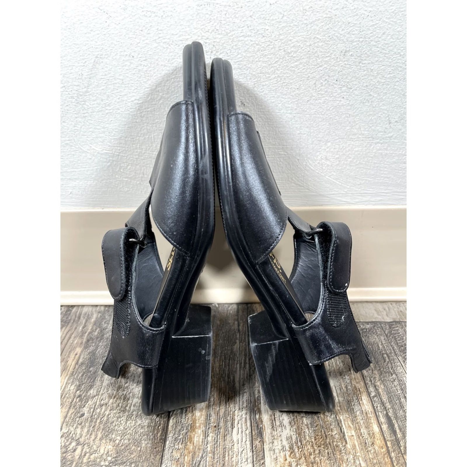 SAS SAS Caress Sandals Women M Black Cross Strap Slingback Made in USA W Size US 9 / IT 39 - 3 Thumbnail