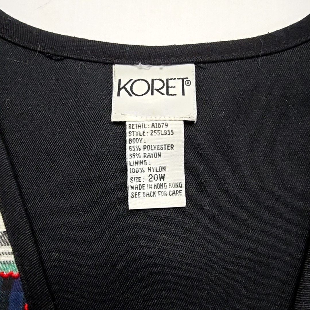 Vintage Vintage Koret Patchwork Vest Plaid Holiday 20W Christmas Size 3XL / US 20-22 - 5 Thumbnail
