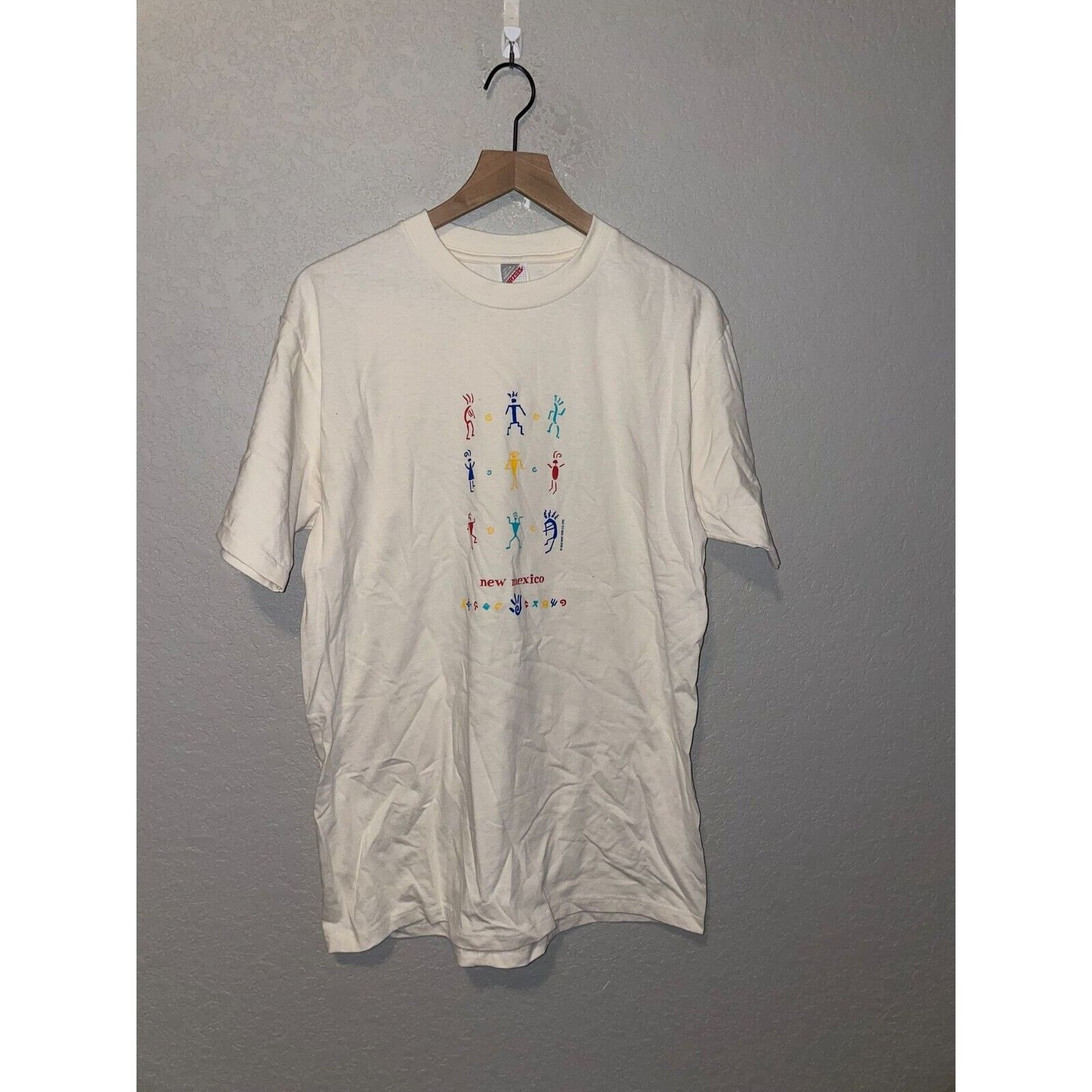 Jerzees 1995 NM New Mexico Native American Cave Drawing Art Shirt L Size US L / EU 52-54 / 3 - 1 Thumbnail