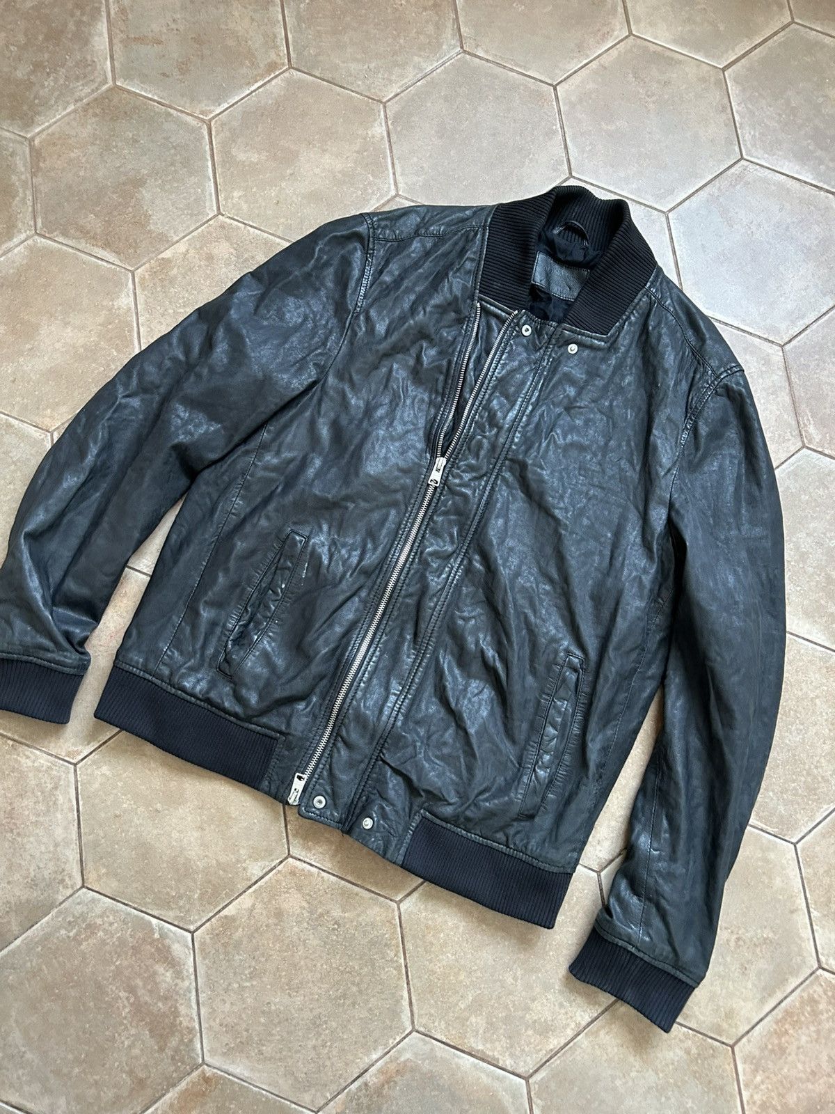 Allsaints All Saints Leather Jacket Biker Black Size US L / EU 52-54 / 3 - 2 Thumbnail