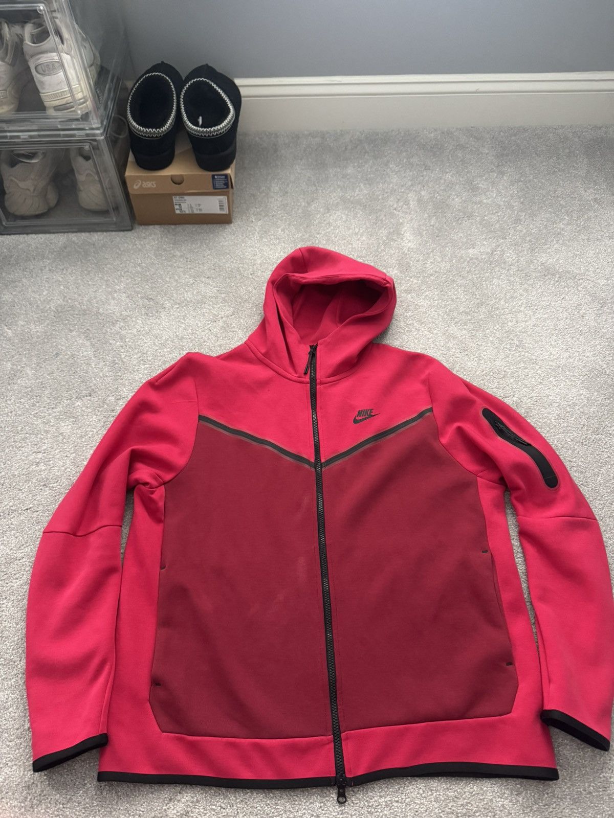 Nike Red Nike Tech Zip-Up Size US XL / EU 56 / 4 - 1 Thumbnail