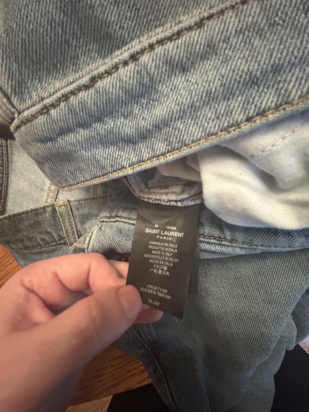 Saint Laurent Paris Saint Laurent SLP 2015FW Double Knee Slashed Jeans Size US 34 / EU 50 - 6 Thumbnail