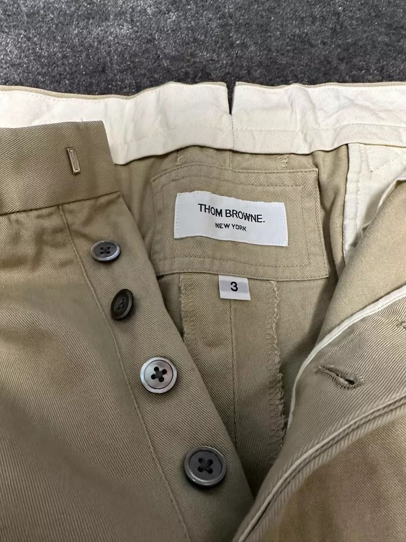 Thom Browne Thom Browne size3 Soft cotton khaki trousers Size 36R - 2 Thumbnail