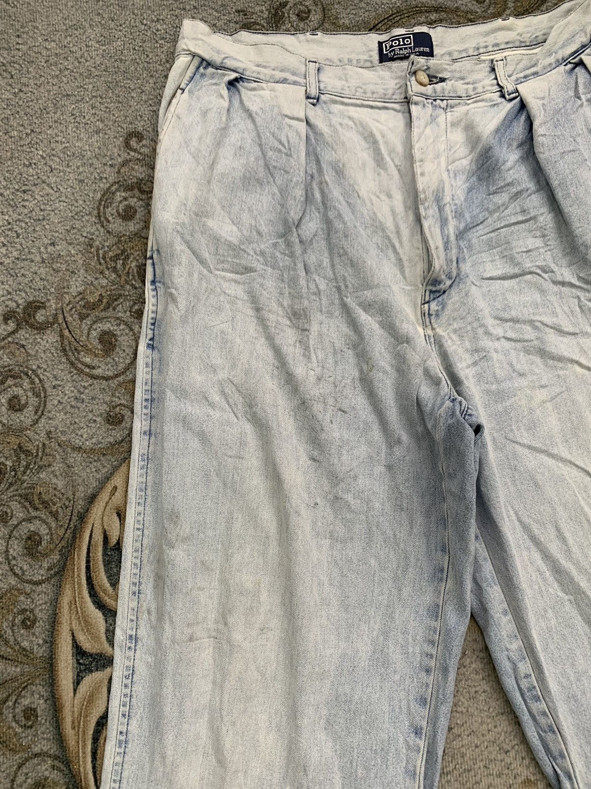 Polo Ralph Lauren Vtg Polo By Ralph Lauren Denim Pant Made in Usa Size US 33 - 5 Thumbnail