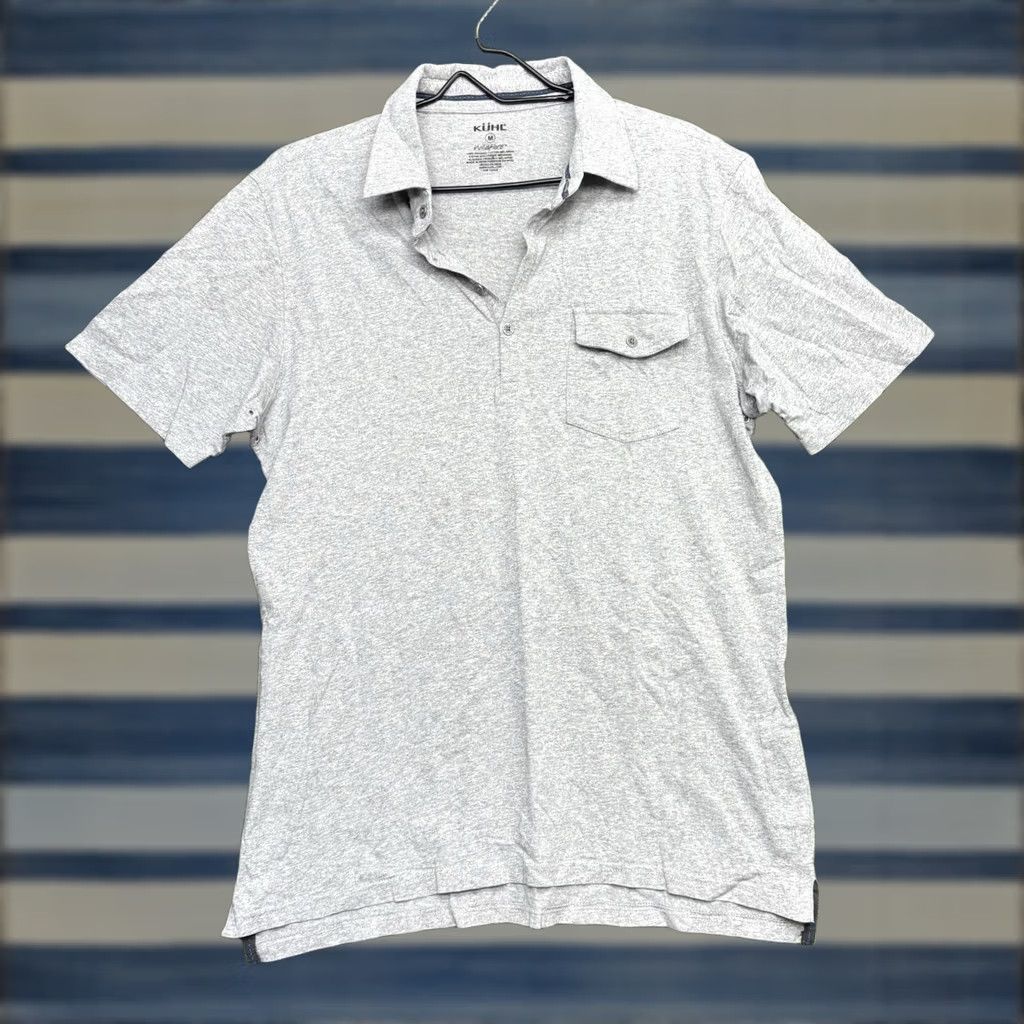 Vintage Kuhl Polo Shirt Mens Medium Short Sleeve Hiking Performance Casual Grey Size US M / EU 48-50 / 2 - 1 Thumbnail