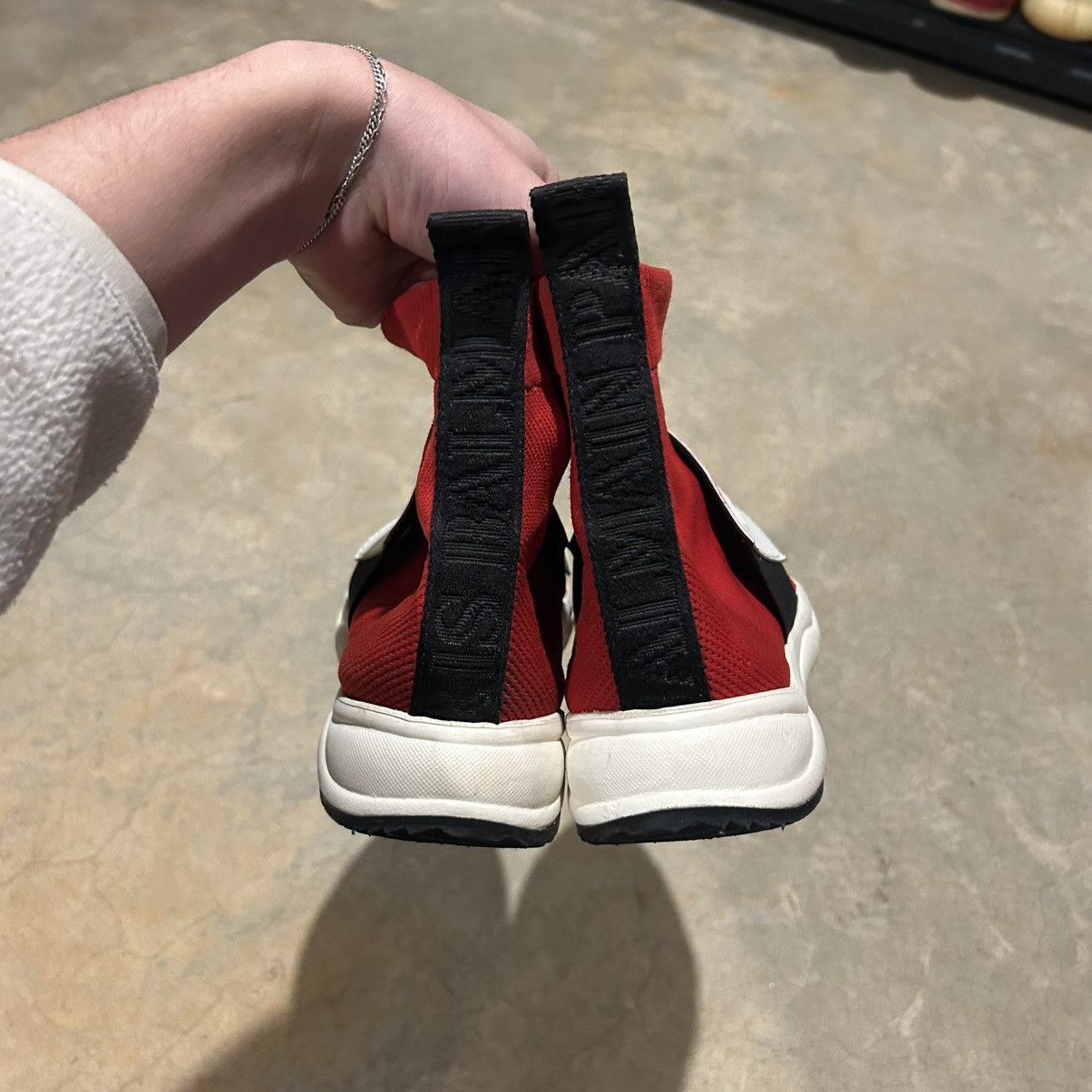 Balmain × Designer Balmain Cameron Stretch Knit Sock Runner Sneaker Red US 7 Size US 7 / EU 40 - 6 Thumbnail