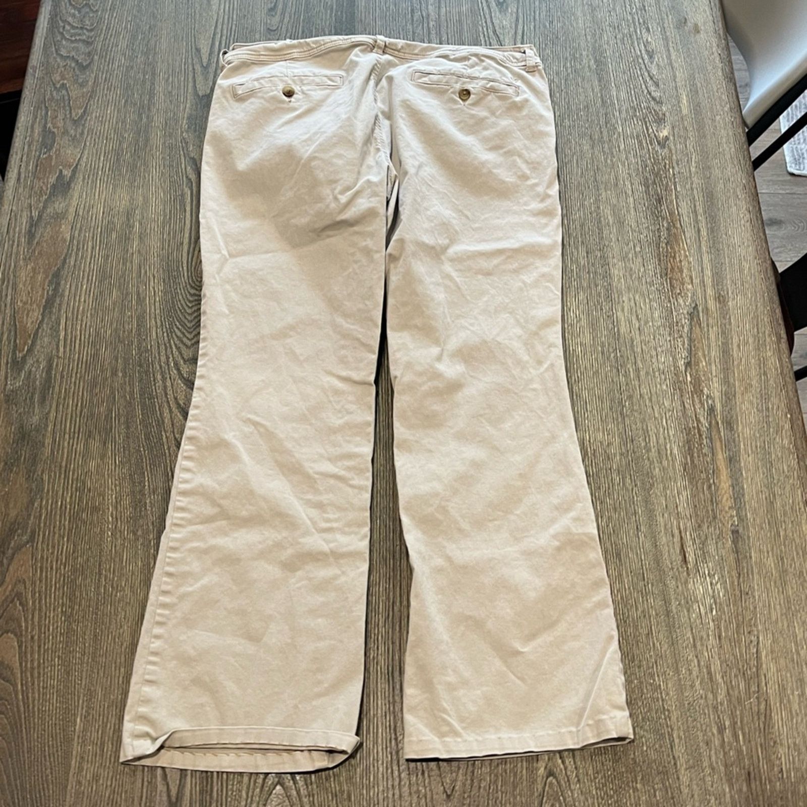 American Eagle Outfitters American Eagle Stretch Kick Bootcut Pants Mid Rise Tan 14 Size 36" / US 14 / IT 50 - 10 Thumbnail