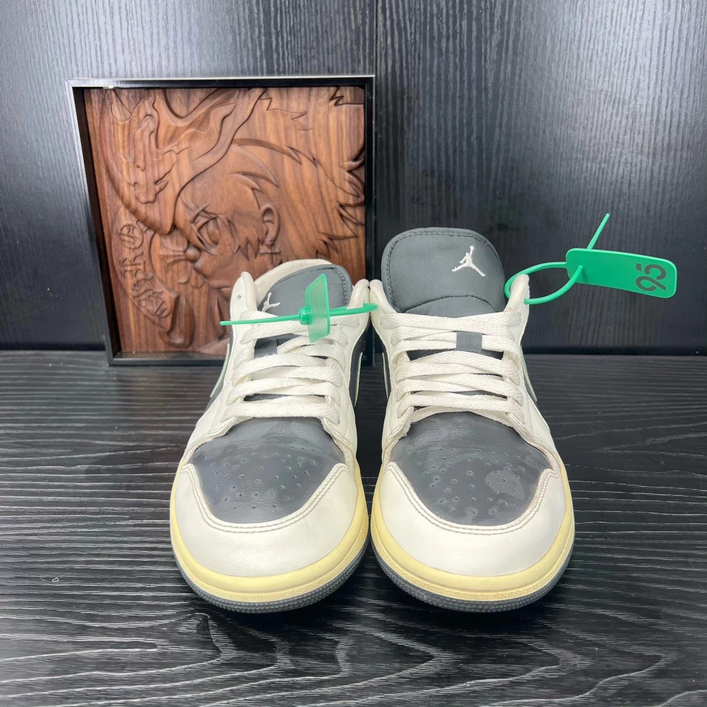 Other Air Jordan 1 Low Black Green SZ 42 w/ Box Size US 9 / EU 42 - 4 Thumbnail