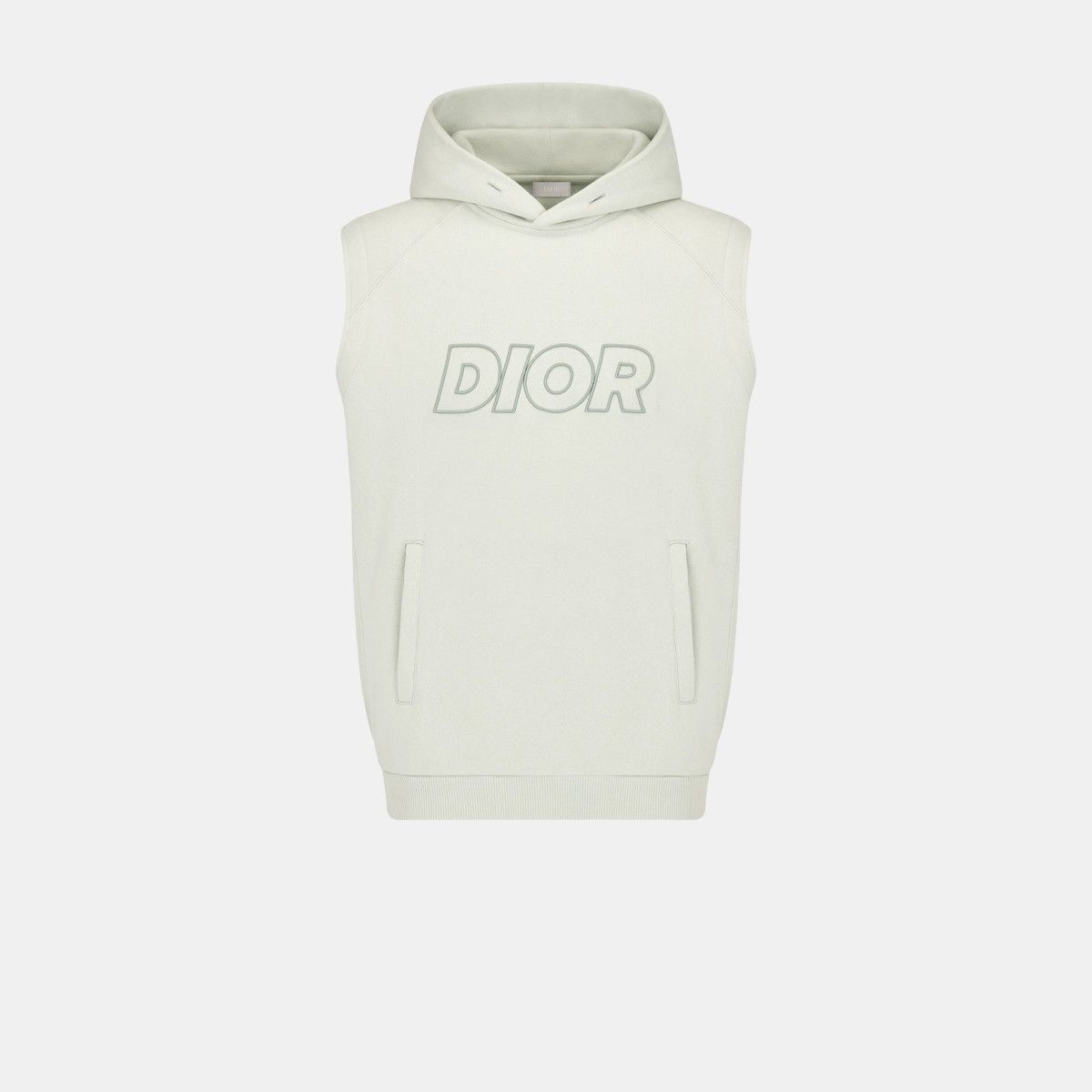 o1bcso1str0225 Sleeveless Hooded Sweatshirt in Khaki Green