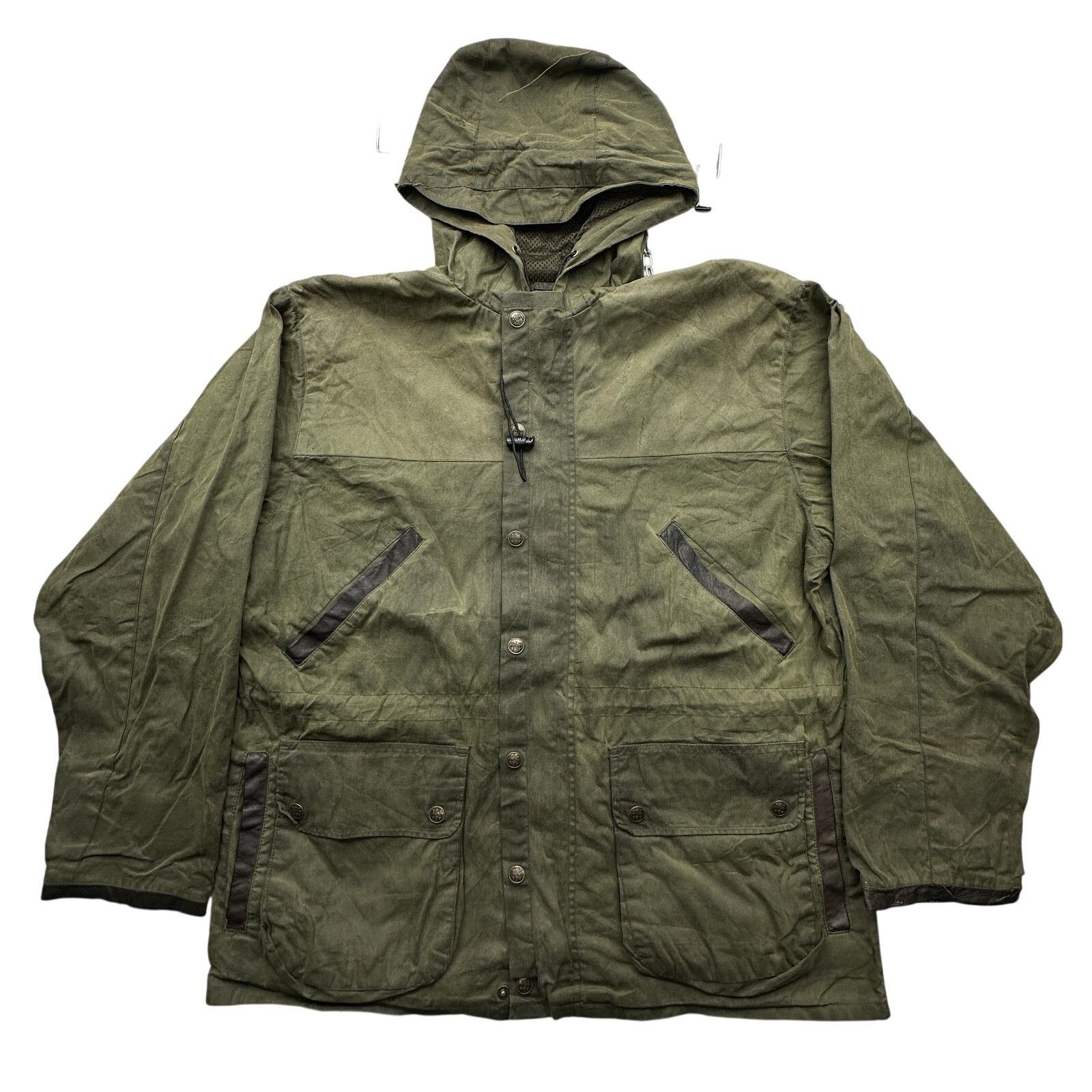 Beretta Vintage Beretta Waxed Cotton Meshed Lined Jacket Mens Medium Size US M / EU 48-50 / 2 - 1 Thumbnail