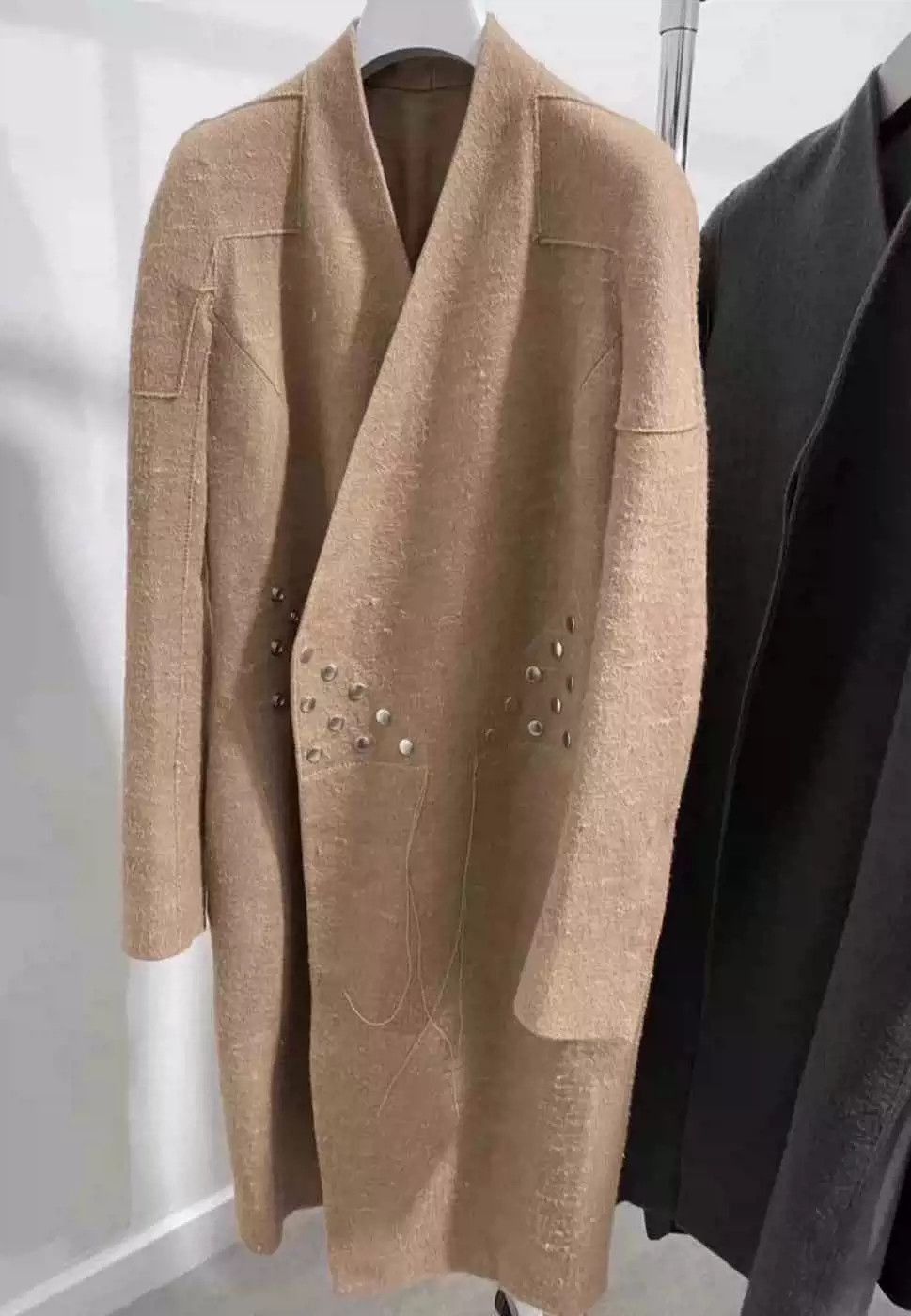 Rick Owens Rick Owens mainline 18aw camel hair linen blended woolen co Size US M / EU 48-50 / 2 - 3 Thumbnail