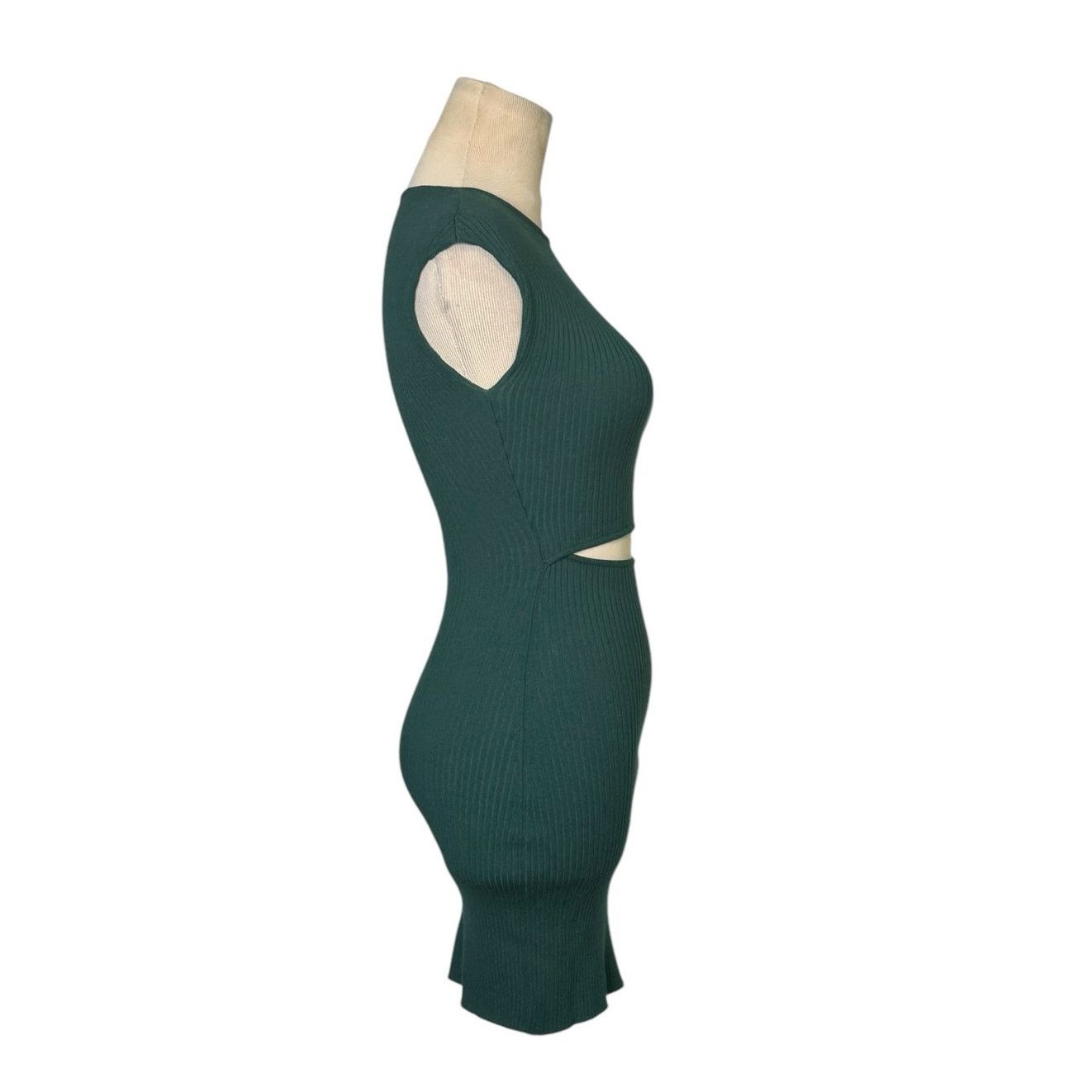 Aritzia Wilfred Green Cutout Bodycon Mini Dress size 2XS Size XXS / US 00 / IT 34 - 9 Thumbnail
