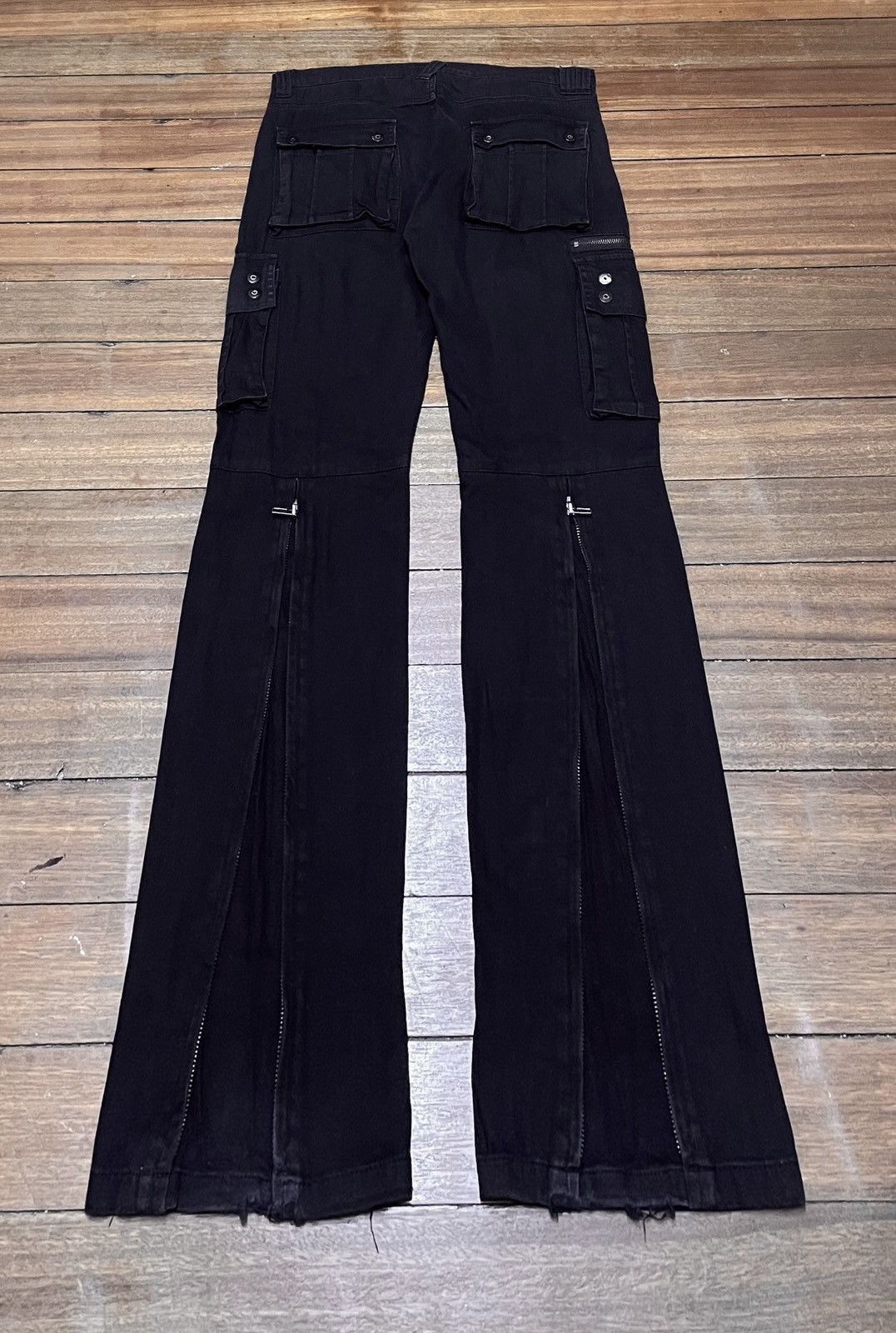 14th Addiction Very Rare Vintage Japanese Brand Tactical Flared Jeans 1990s Size US 34 / EU 50 - 2 Thumbnail