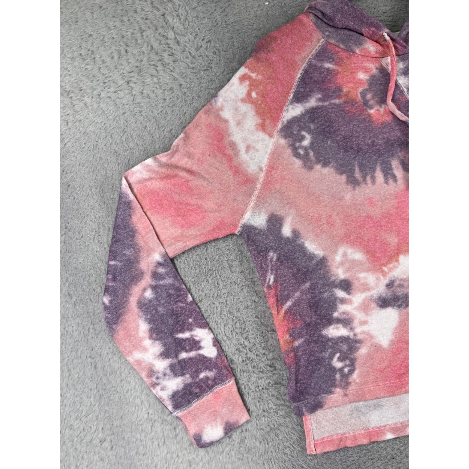 Victoria's Secret Victoria's Secret PINK Hoodie Women Small Pink Purple Tie Dye Pullover Hooded Jacket Zipper VSUS Visco se Size S / US 4 / IT 40 - 6 Thumbnail