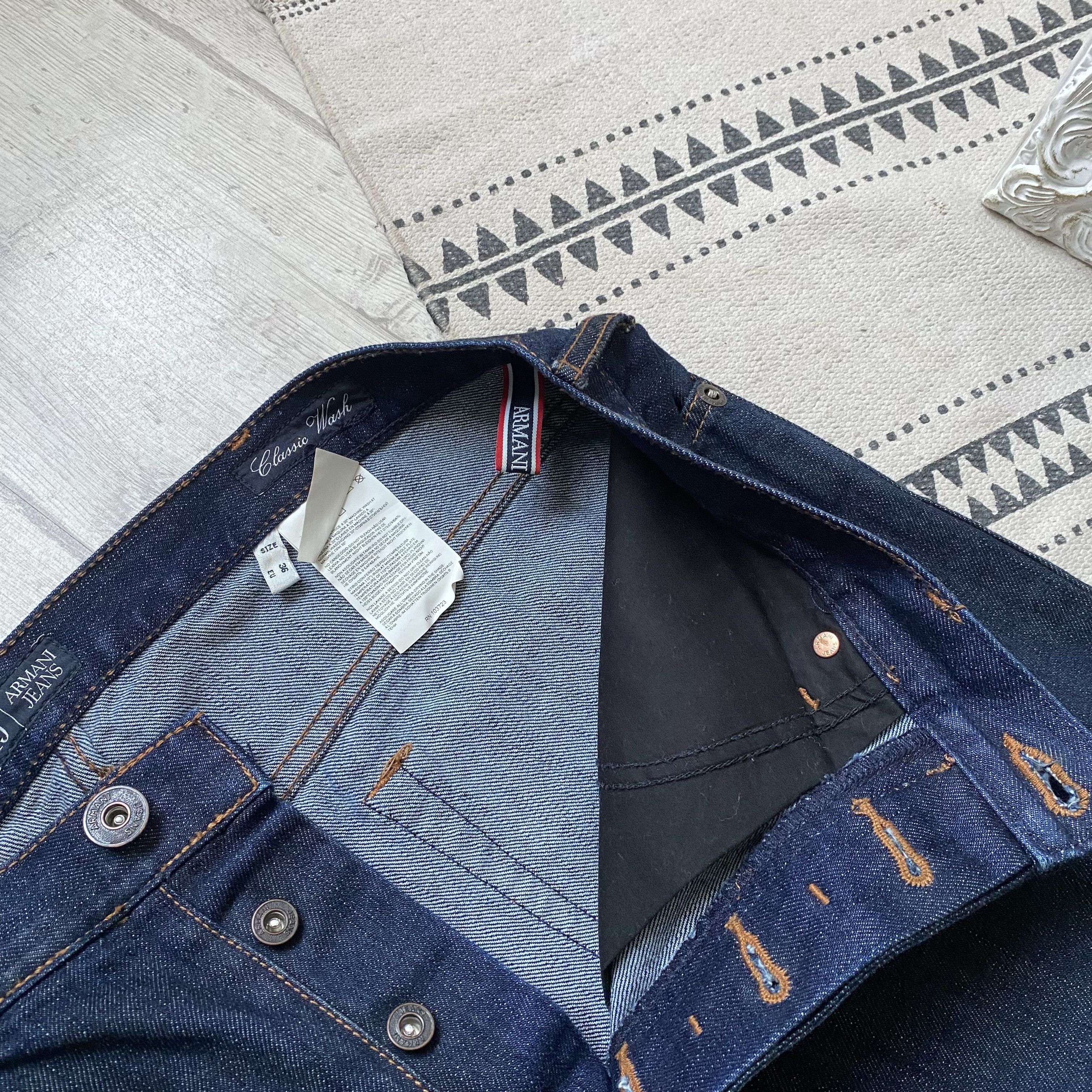 Armani Luxury Armani jeans Denim patch metal logo pants Size US 36 / EU 52 - 10 Thumbnail