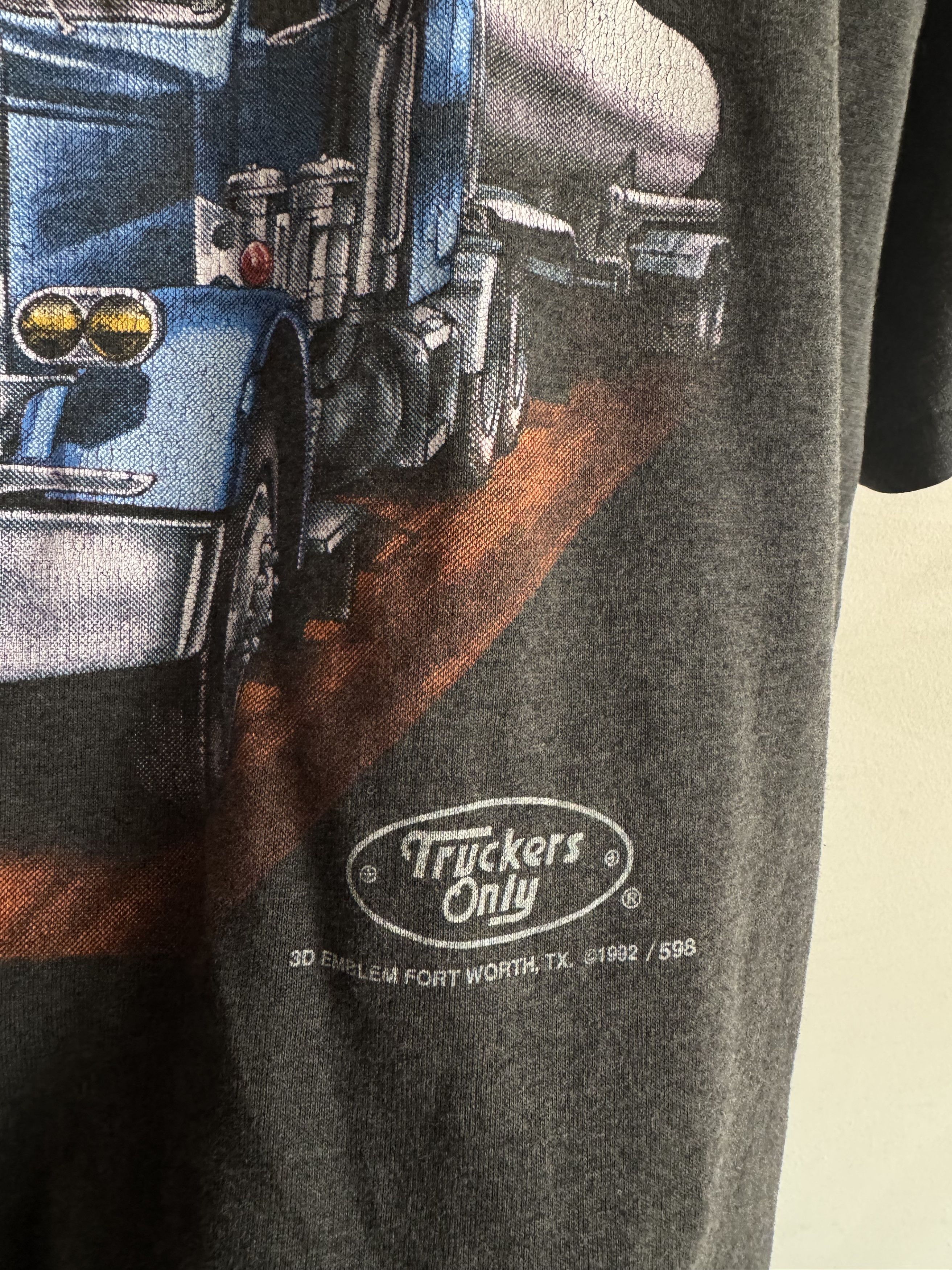 Harley Davidson 1992 3d emblem truckers only Ill be home early Size XL Size US XL / EU 56 / 4 - 4 Thumbnail