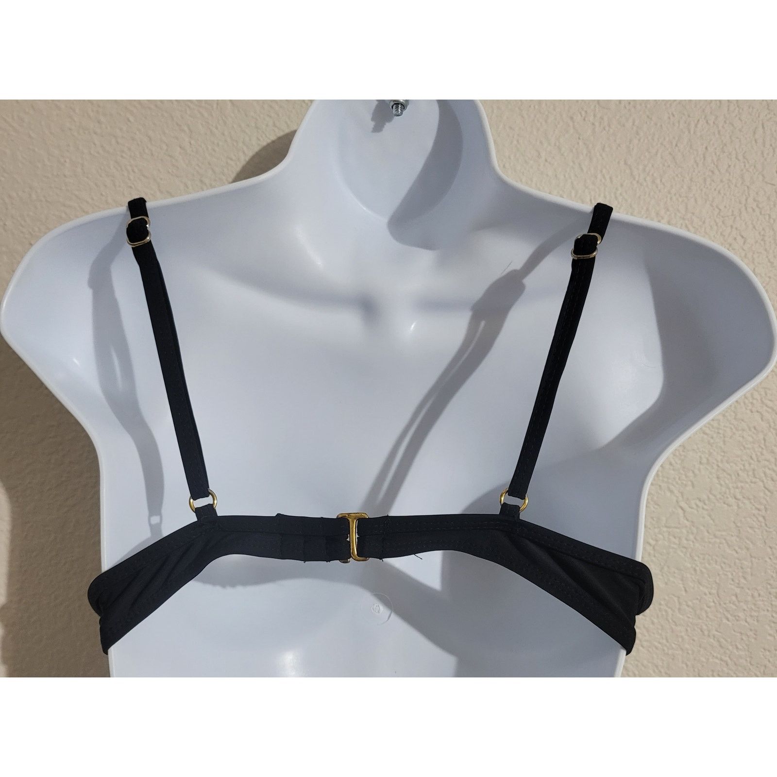Catalina Catalina Black Knotted Front Bikini Top Medium 7 9 Juniors Size ONE SIZE - 3 Thumbnail