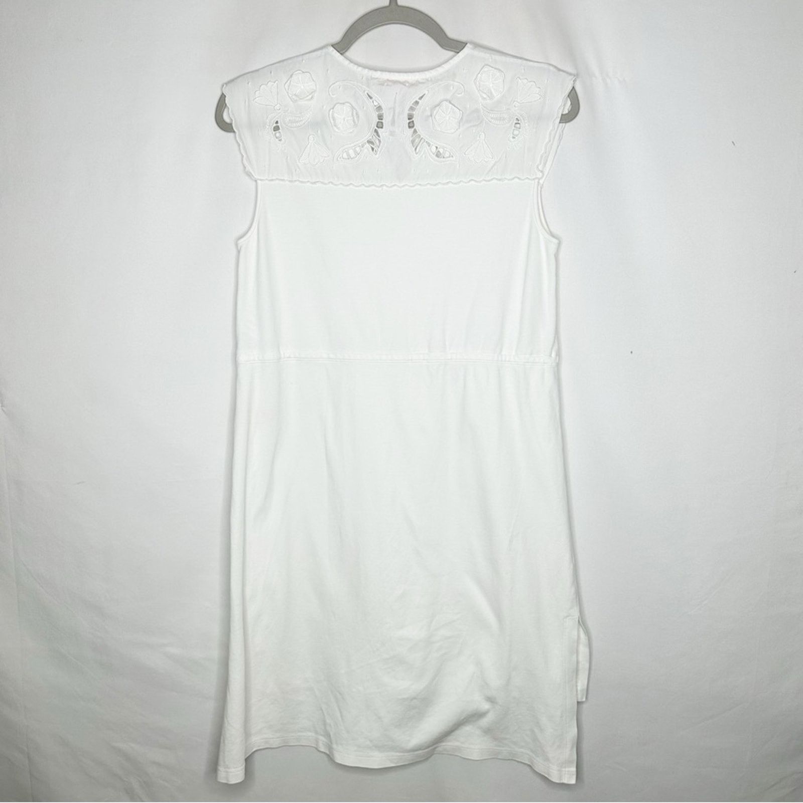 See by Chloe SEE BY CHLOE White Short Sleeve Eyelet Elastic Waist Dress M Size M / US 6-8 / IT 42-44 - 5 Thumbnail