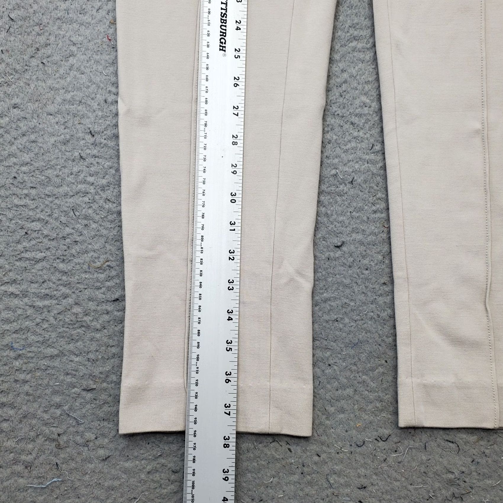 Soft Surroundings Soft Surroundings Pants Women's M Ponte Tan Stretch Seamed Front Waistband Brown Inseam 27" Flat Front Casual Womens Size M Size 32" / US 10 / IT 46 - 3 Thumbnail