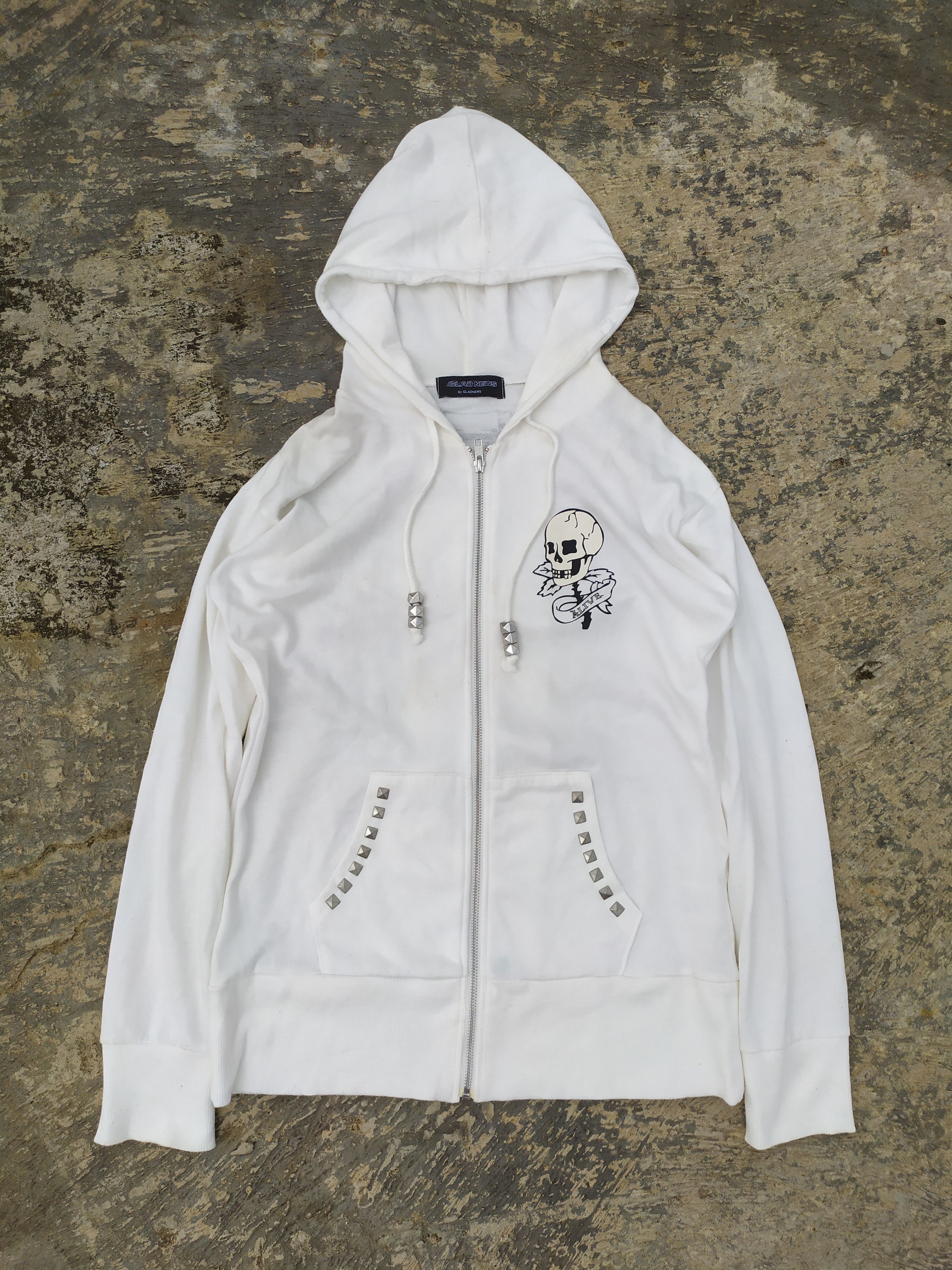Japanese Brand Glad New Hoodie Skull Size US L / EU 52-54 / 3 - 3 Thumbnail
