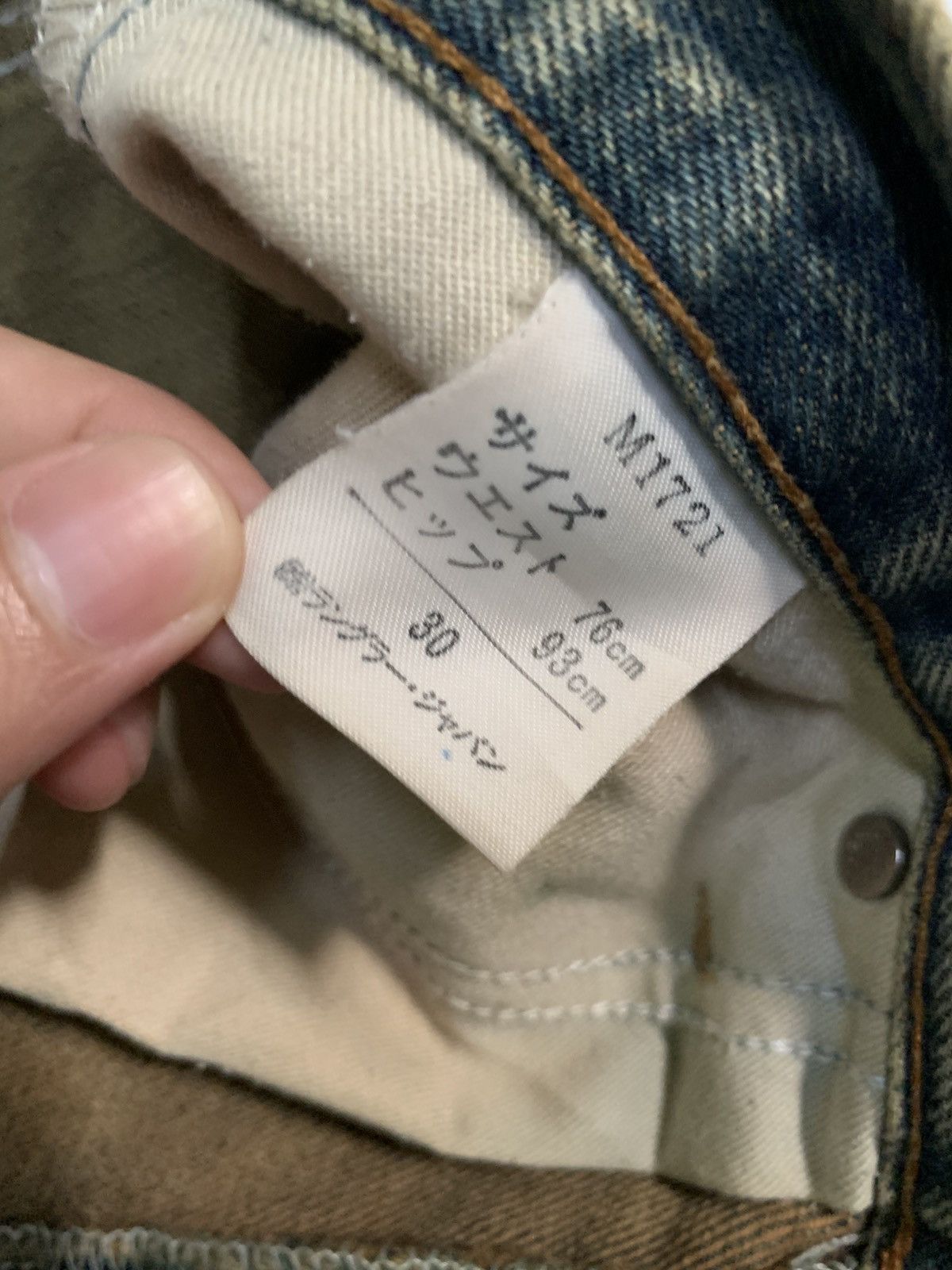 Kapital VINTAGE WRANGLER SELVEDGE BAGGY RUSTY DISTRESSED DENIM Size US 30 / EU 46 - 17 Thumbnail