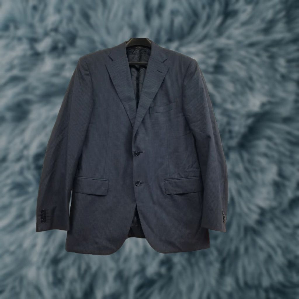 Corneliani Corneliani Blazer Sport 50R Blue Fine Wool Coat Casual Jacket 3 Button Italy Men Blazer Notch Lapel Long Wool Size 50R - 1 Thumbnail