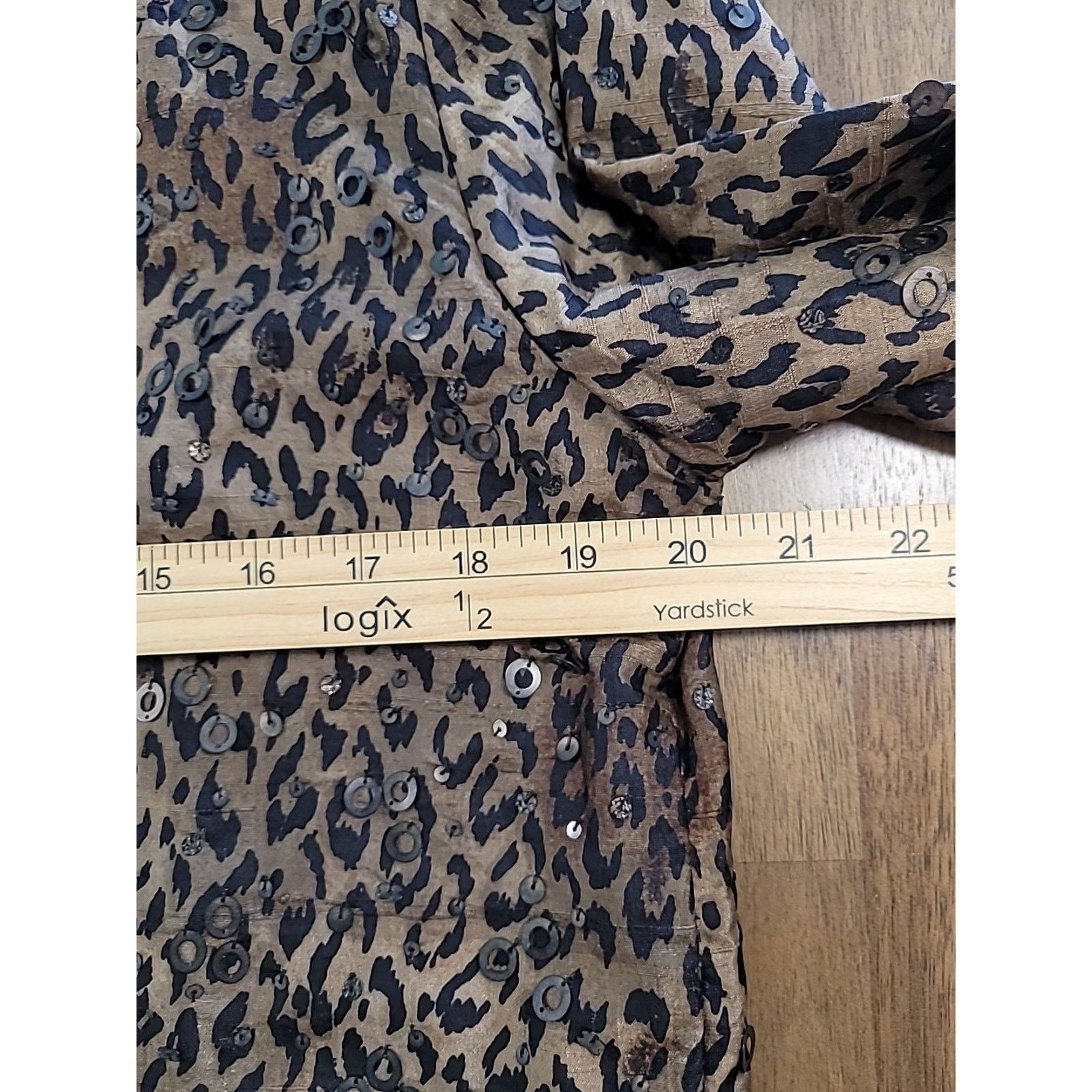 Chicos Chico’s Silk Sequin Jacket Animal Print Cropped M Size M / US 6-8 / IT 42-44 - 6 Thumbnail