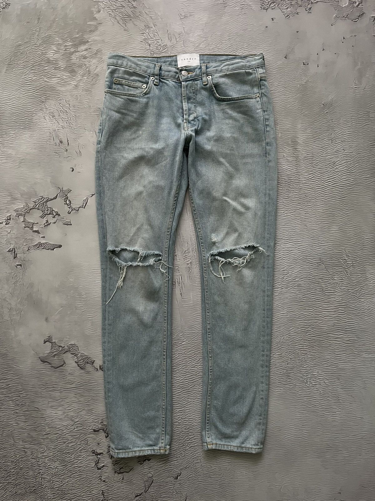 Sandro Sandro Etroit Streetwear Blue Denim Jeans Men’s Size US 31 - 1 Thumbnail