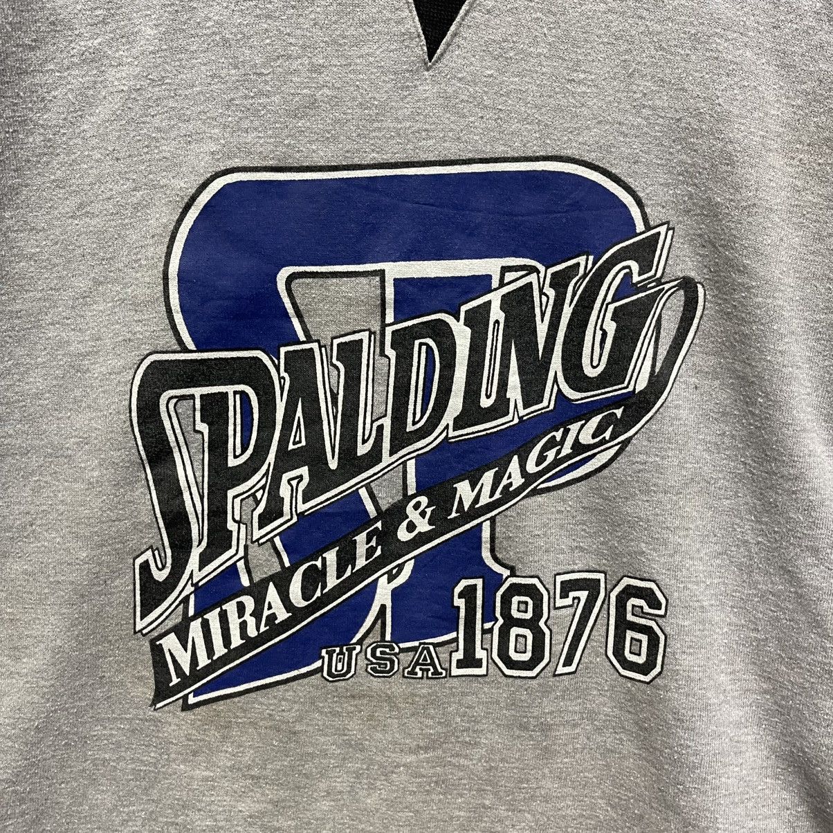 Spalding Vintage Spalding Short Sleeve Sweatshirt Grey Size US L / EU 52-54 / 3 - 3 Thumbnail