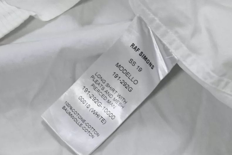 White Raf Simons Shirt with Graphic Detail-2505