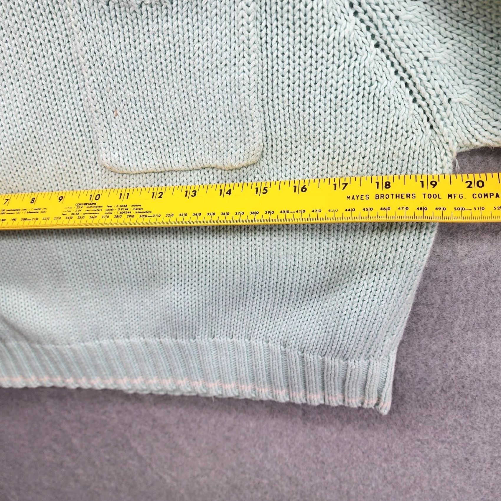 Vintage VINTAGE Cristina Knit Pullover Sweater Medium Sea Green Distressed Women M Green Pullover Knit Sweater Mens Womens Boys Girls Size M / US 6-8 / IT 42-44 - 8 Thumbnail