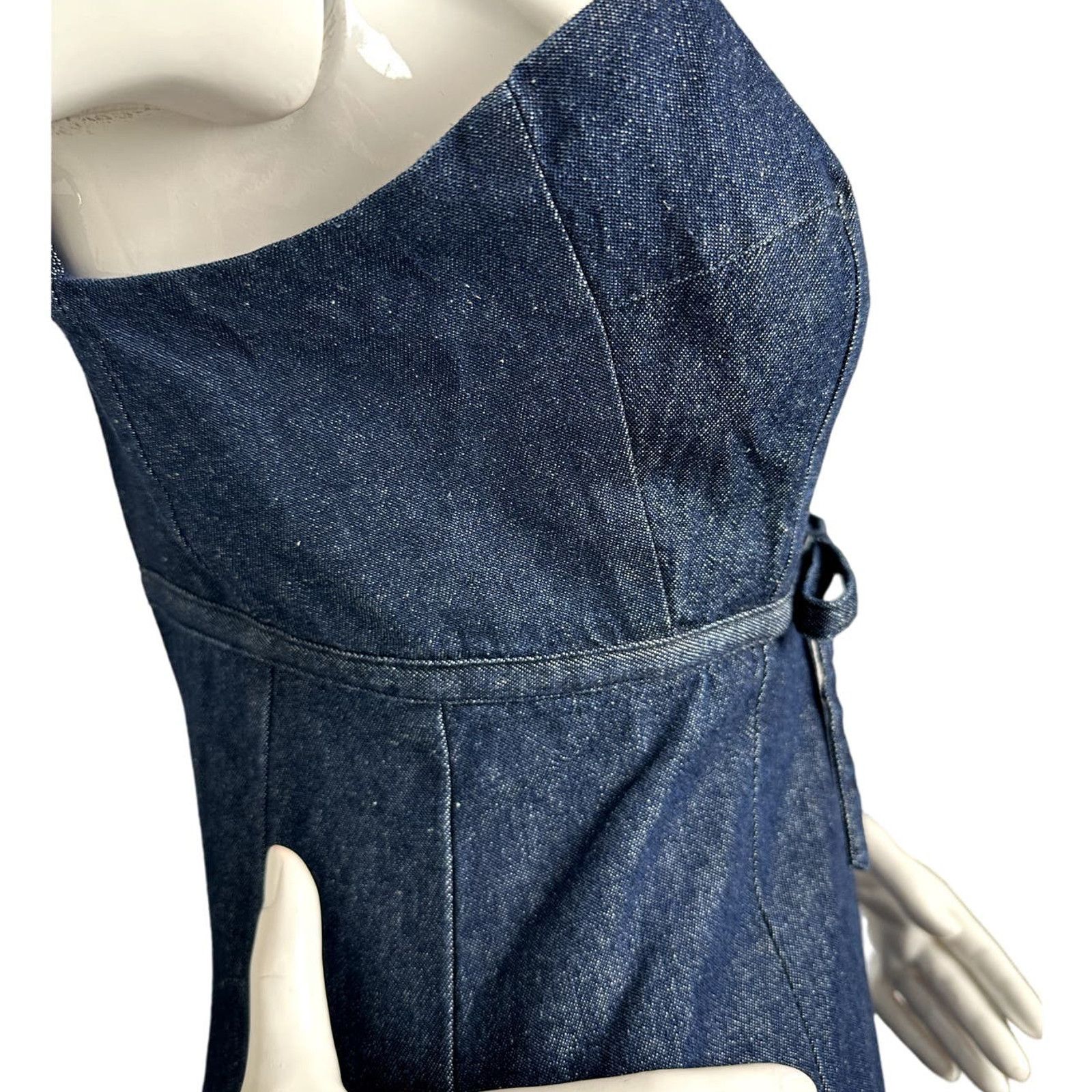 Kate Spade Kate Spade Denim Bow-waist Casual Dress in Indigo Size 2 Size XS / US 0-2 / IT 36-38 - 10 Thumbnail