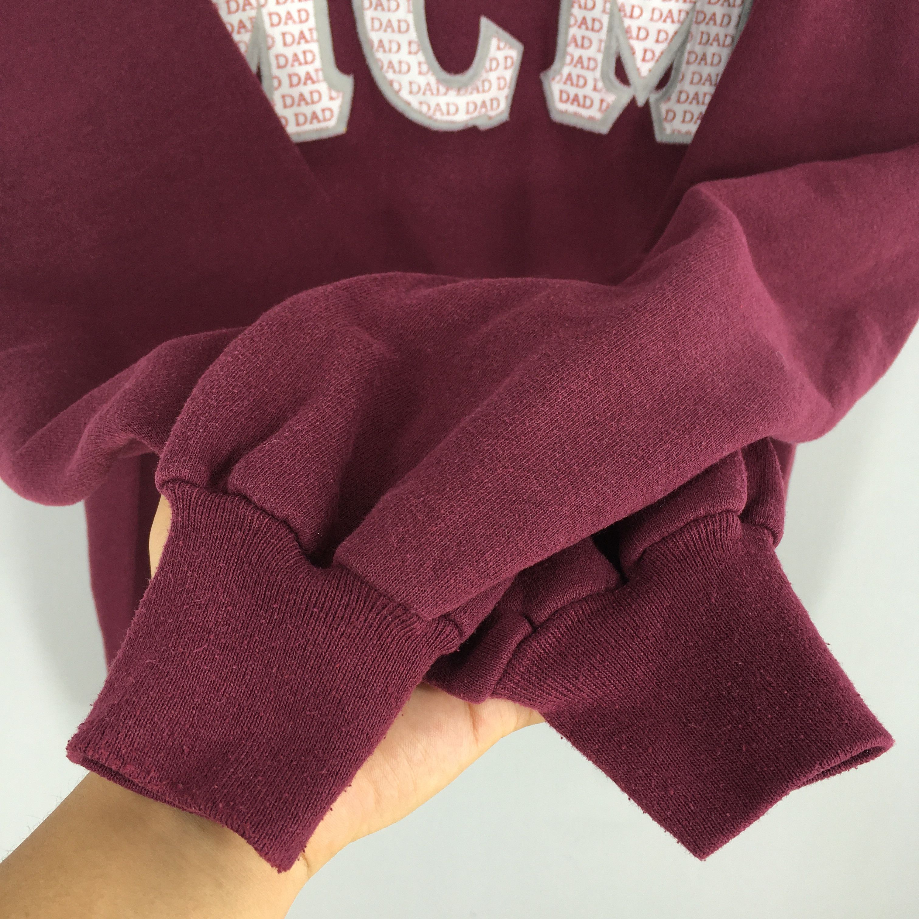 NCAA Vintage 90s McMurry University Maroon Sweatshirt XLarge Size US XL / EU 56 / 4 - 6 Thumbnail