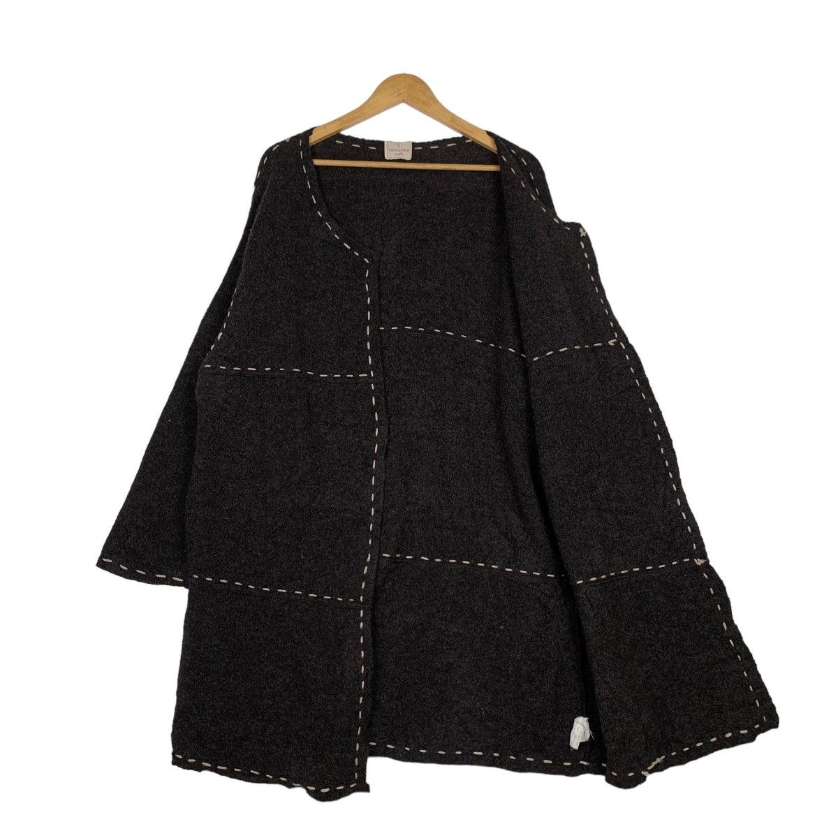 Trussardi TRUSSARDI Maglie Wool Long Cardigan Buttonless #1018-C46 Size XL / US 12-14 / IT 48-50 - 9 Thumbnail
