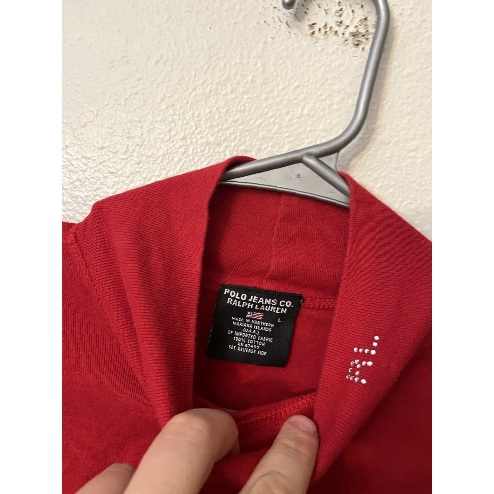Ralph Lauren Ralph Lauren Shirt Womens Large Red Turtleneck 90s Polo Jeans And Co Vintage Size L / US 10 / IT 46 - 4 Thumbnail