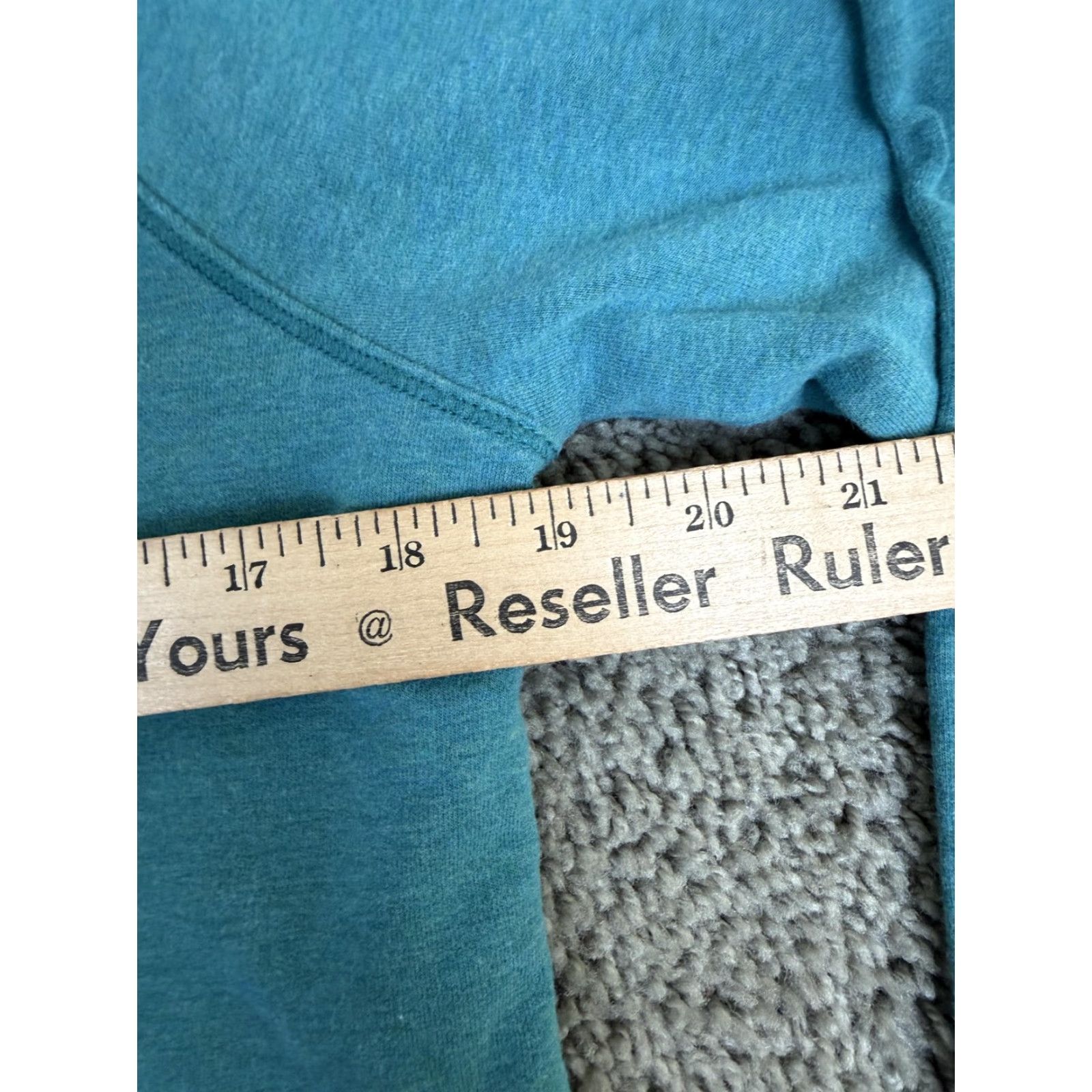 Vintage L.L.Bean Hoodie Womens M Blue Cowl Neck Kangaroo Pocket Pullover Stretch Shirt Size M / US 6-8 / IT 42-44 - 5 Thumbnail