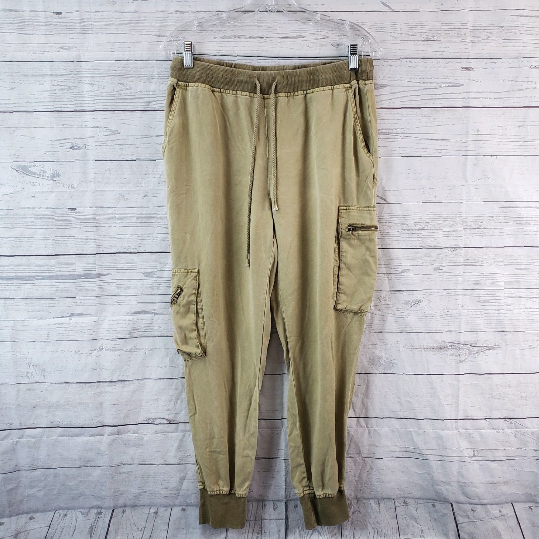 Young Fabulous & Broke VINTAGE Young Fabulous & Broke Womens Jogger Pants S Brown Tencel Cargo Pockets 26.5 Inseam Womens Size 28" / US 6 / IT 42 - 2 Thumbnail