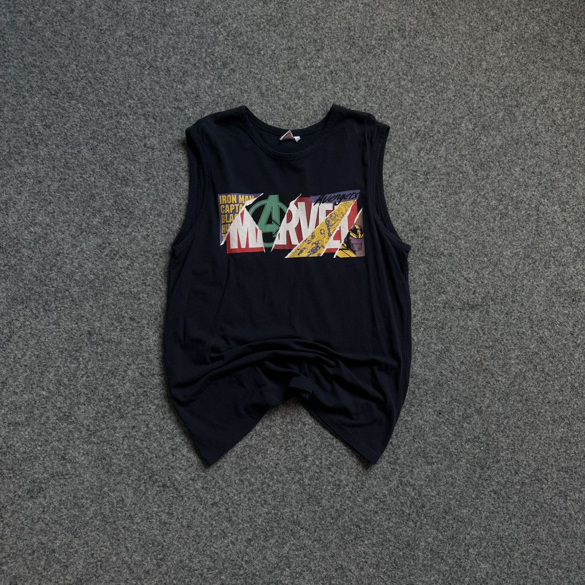Marvel Comics VTG Marvel Comics Tank Top Sleeves Big Logo Dark Blue Size L Size US L / EU 52-54 / 3 - 2 Thumbnail