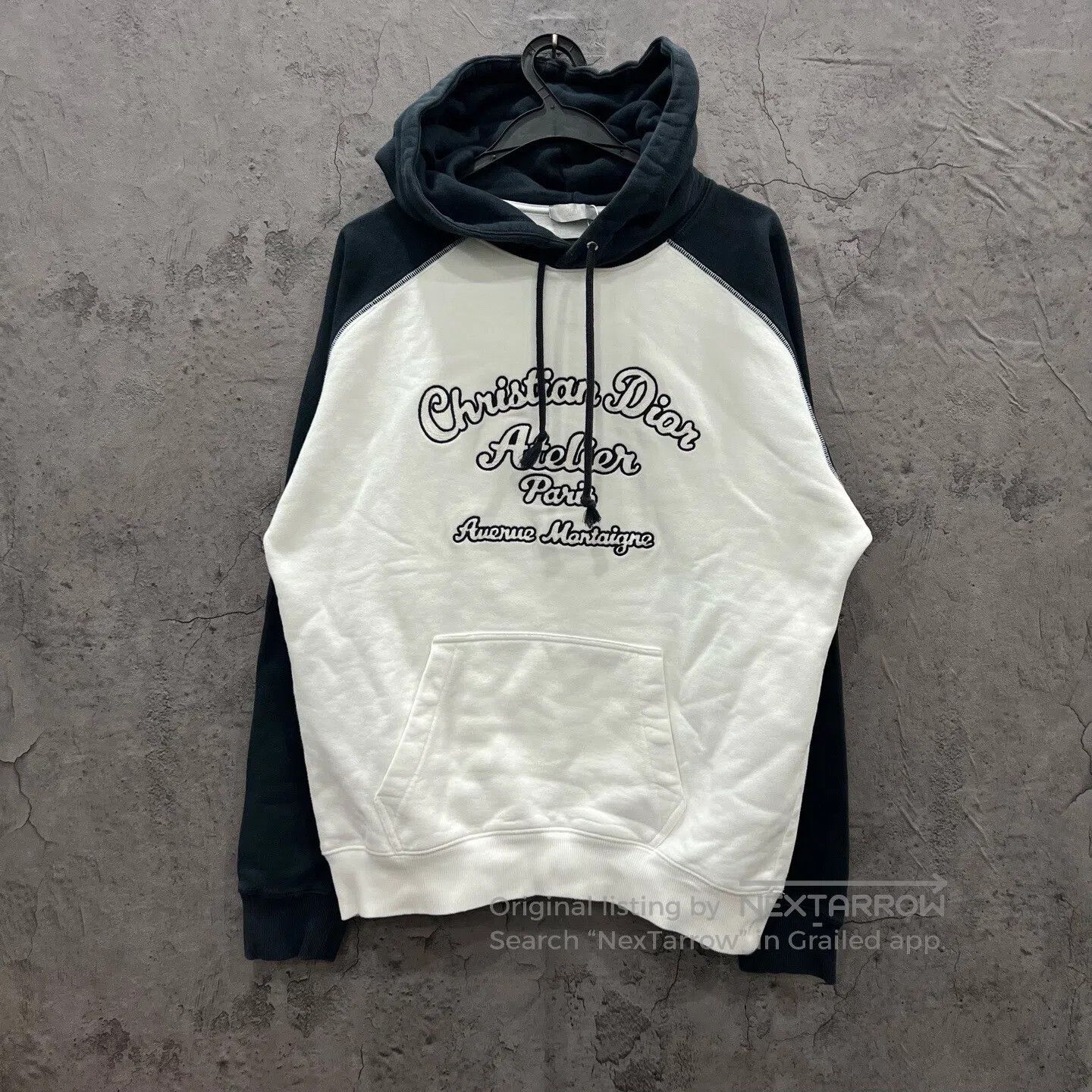 Dior Dior Slogan Letter Logo Black and White Contrast Hoodie| Size US M / EU 48-50 / 2 - 1 Thumbnail