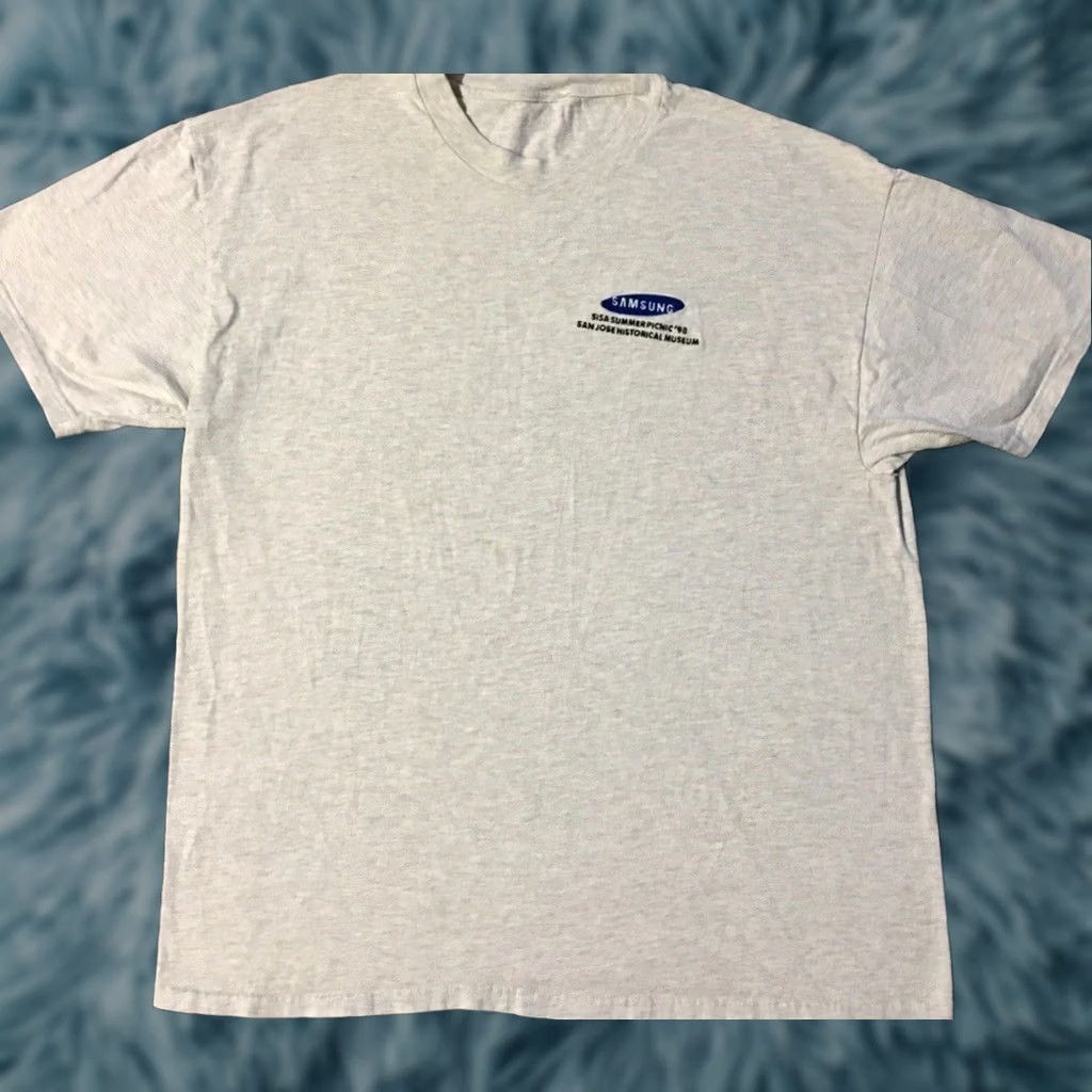 Samsung VINTAGE Samsung Faded Shirt XL Gray Crew Neck Short Sleeve Men T-Shirt 90s 80s Y2K Cell Phone Tech Electronics Retro Rock Hip Hop Vintage Size US XL / EU 56 / 4 - 1 Thumbnail