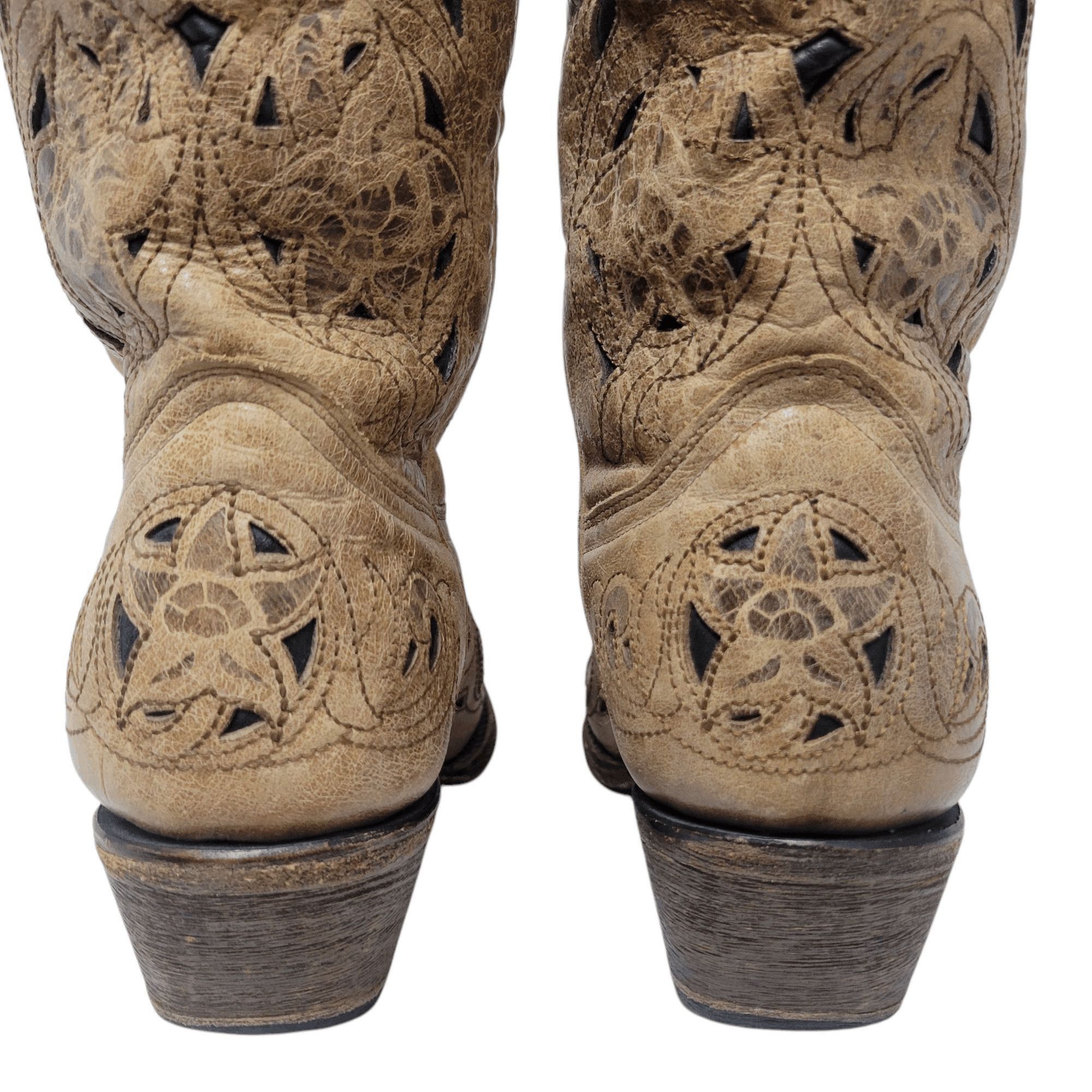 Other Corral Vintage Boots Leather Saddle Brushed Women 8M A1970 Size US 8 / IT 38 - 4 Thumbnail