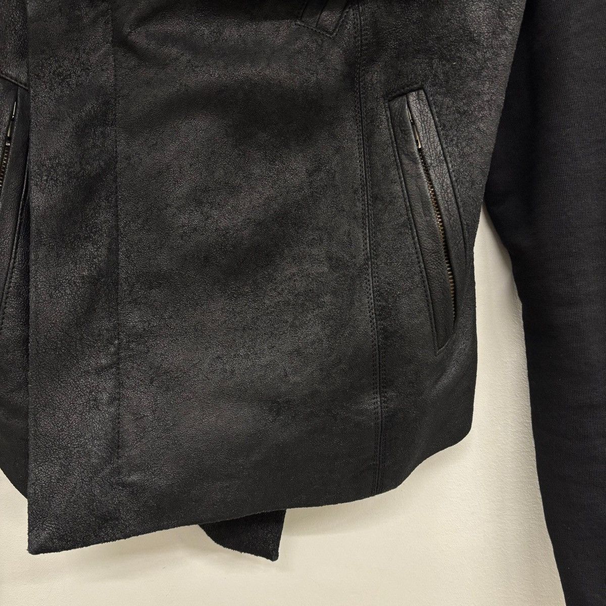 Rick Owens SS09 Rick Owens “STRUTTER” Asymmetrical Biker Jacket Size S / US 4 / IT 40 - 8 Thumbnail